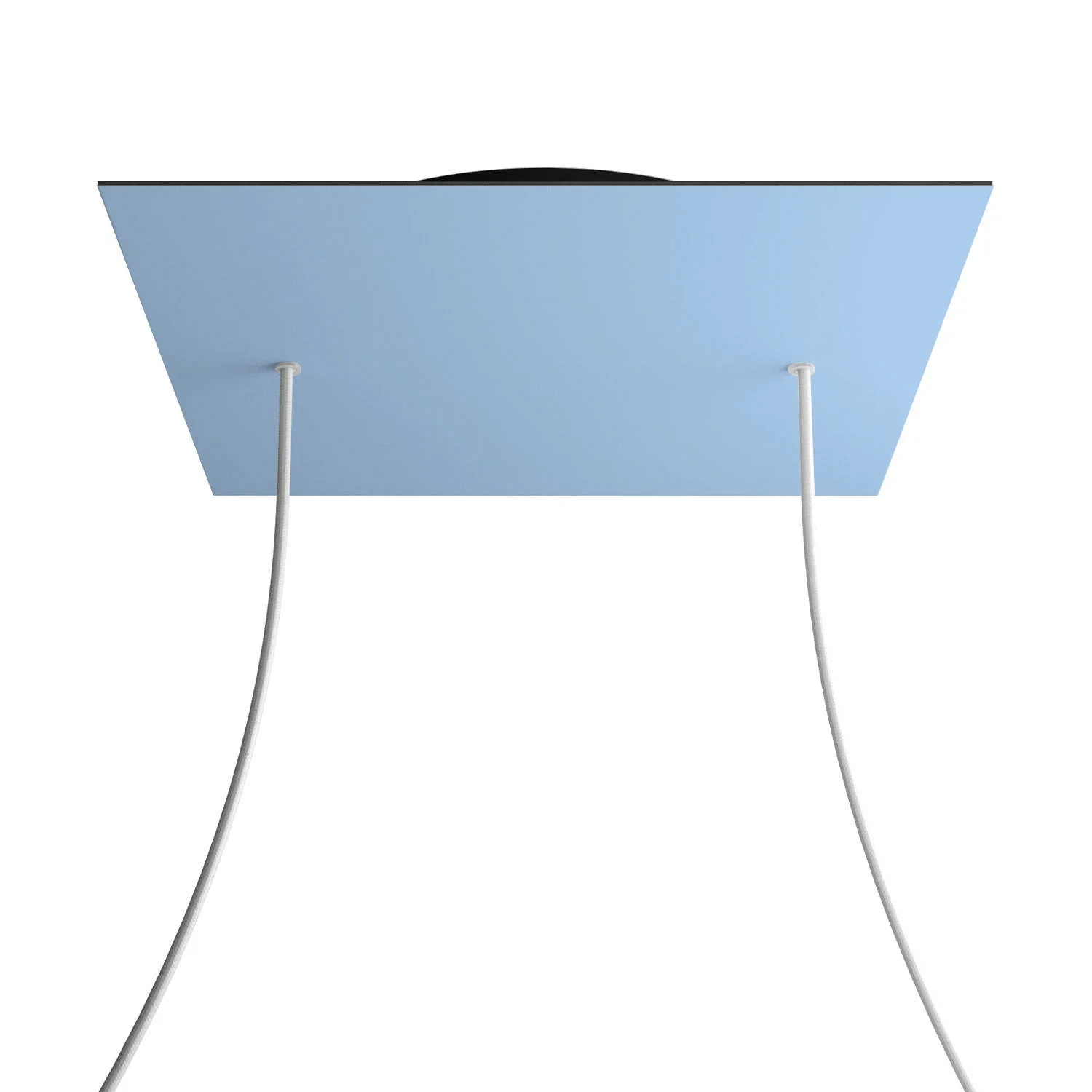 Lampenbaldachin XXL Rose-One quadratisch, 400 mm mit 2 Löchern und 4 seitlichen Löchern – Zuckerpapier-Blau - Image 8