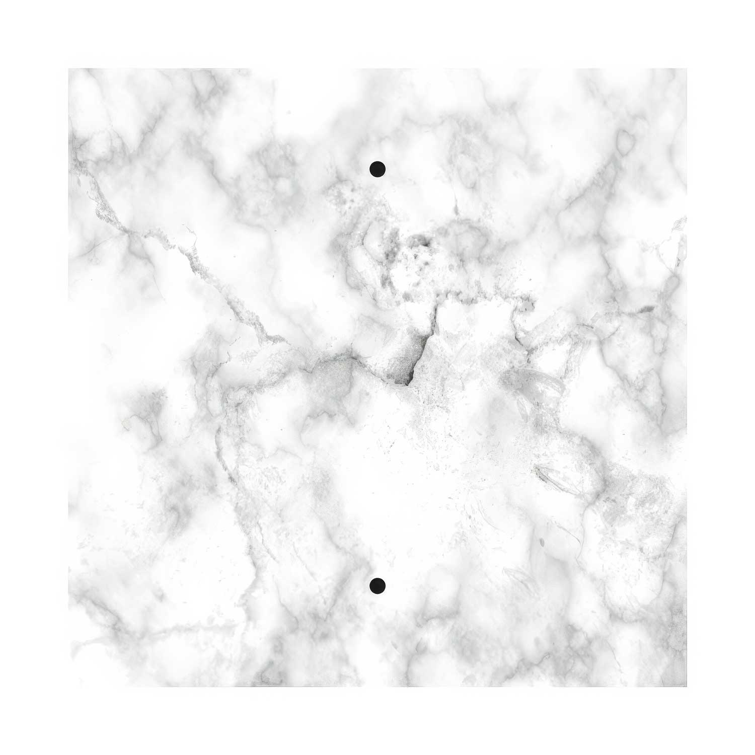 XXL Baldachin Rose-One quadratisch, 400 mm mit 2 Bohrungen und 4 seitlichen Bohrungen – Carrara-Marmor - Image 3