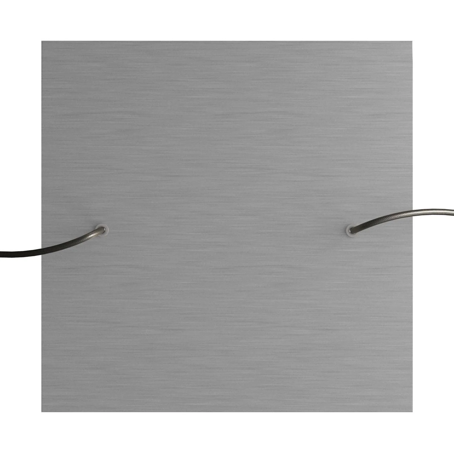 XXL-Baldachin Rose-One quadratisch, 400 mm mit 2 Löchern und 4 seitlichen Löchern – Dibond gebürsteter Stahl - Image 2