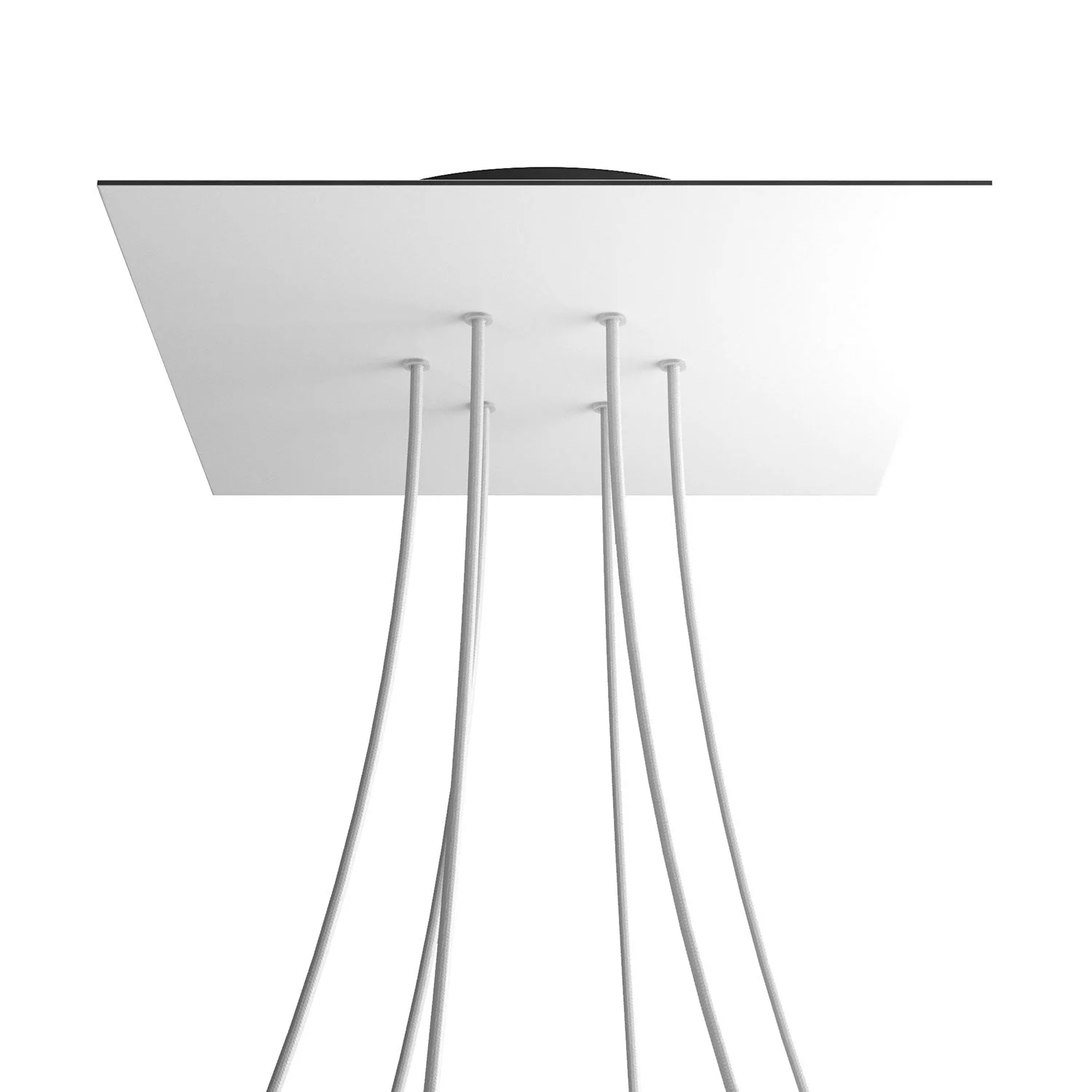 Rosone XXL Rose-One quadratisch, 400 mm mit 6 Löchern und 4 seitlichen Löchern – Mattweiß - Image 8