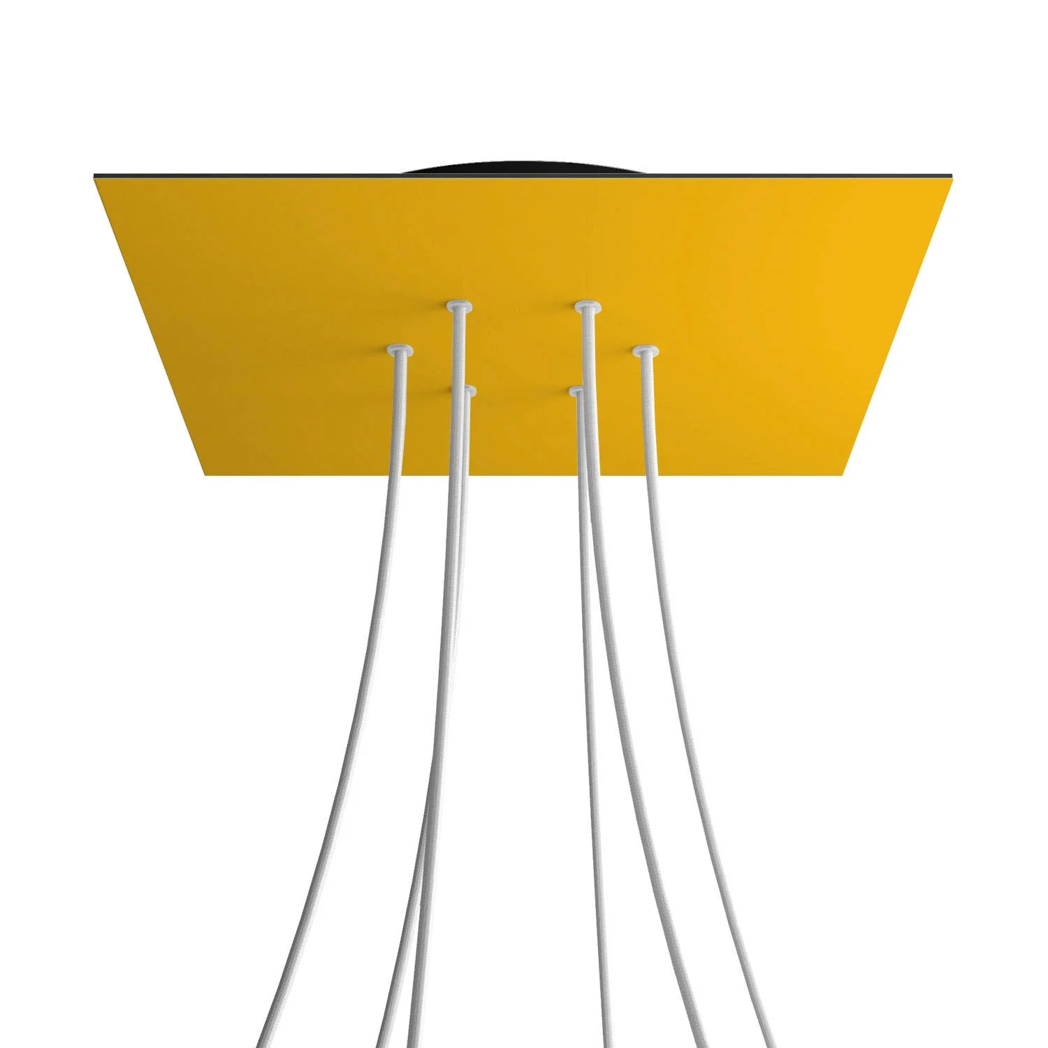 XXL-Baldachin Rose-One quadratisch, 400 mm mit 6 Löchern und 4 seitlichen Löchern – Senfgelb - Image 8