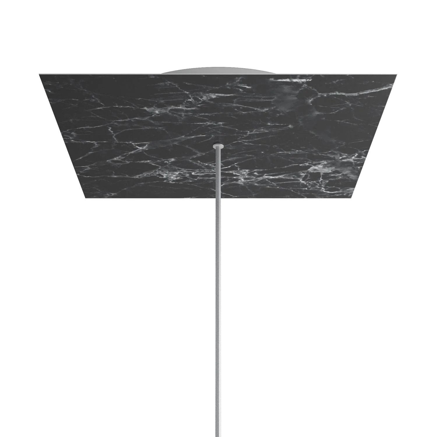 Baldachin XXL Rose-One quadratisch, 400 mm mit 1 Loch und 4 seitlichen Löchern – Marmor Marquina