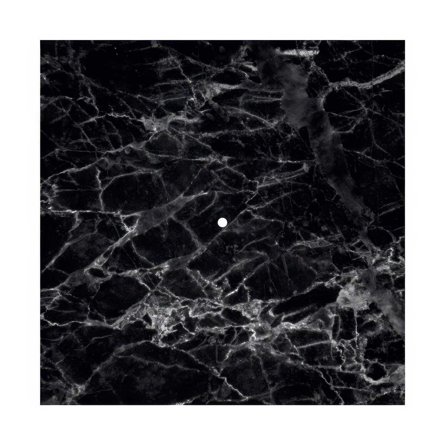 Baldachin XXL Rose-One quadratisch, 400 mm mit 1 Loch und 4 seitlichen Löchern – Marmor Marquina - Image 3