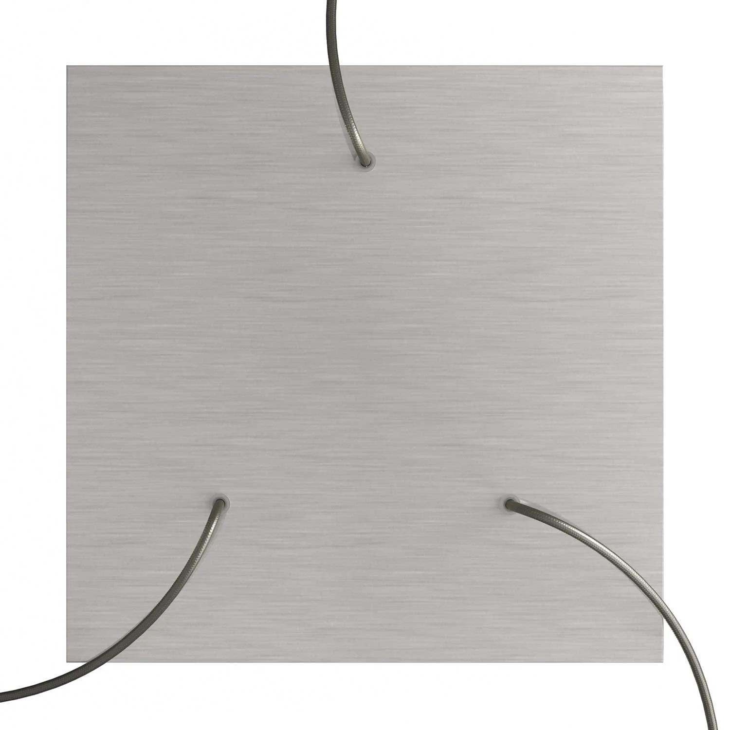 Baldachin XXL Rose-One quadratisch, 400 mm mit 3 und 4 seitlichen Löchern – Dibond Satin-Stahl - Image 2