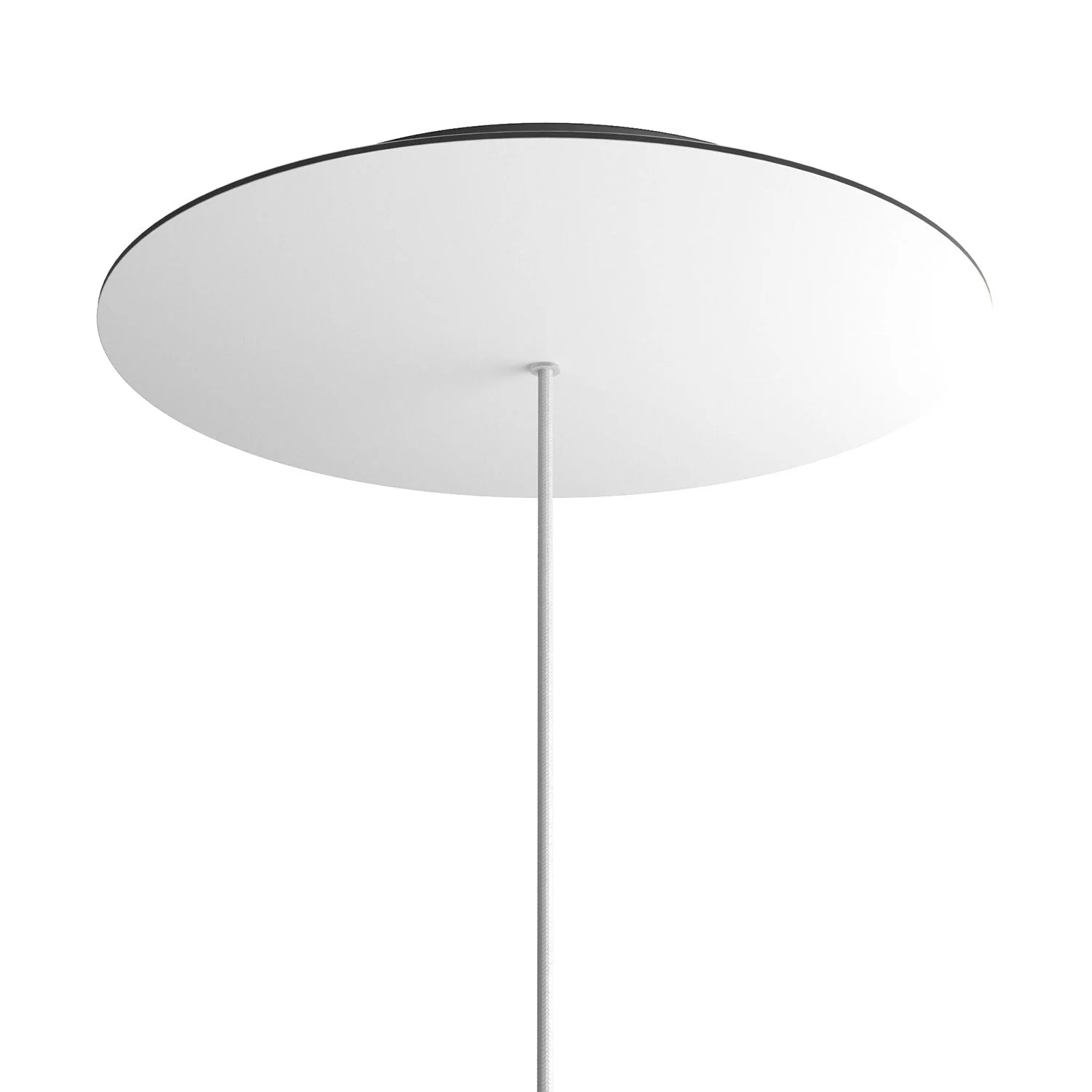 Baldachin XXL Rose-One rund, Durchmesser 400 mm mit 1 Loch und 4 seitlichen Löchern – Mattweiß - Image 8