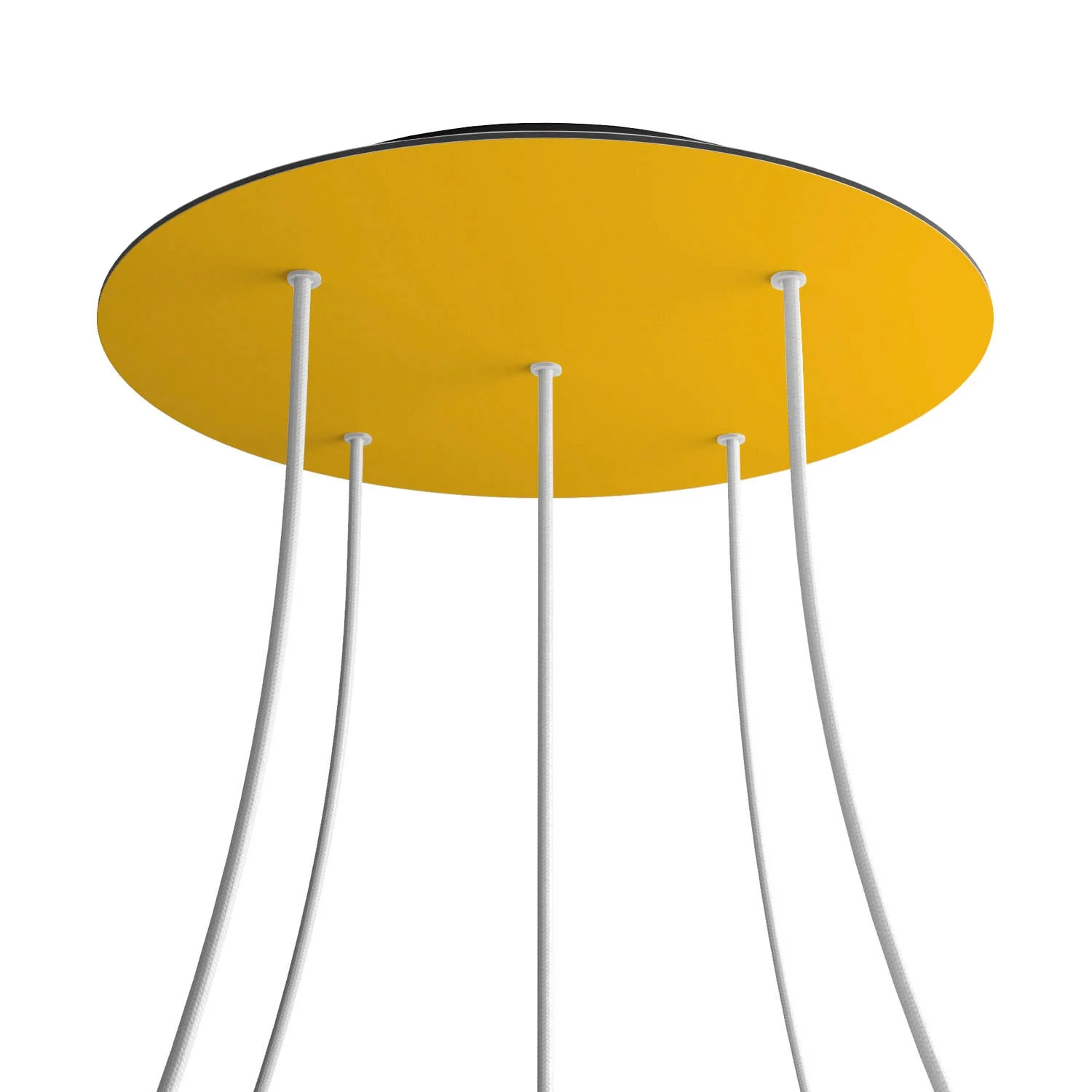 XXL Rosone Rose-One rund, Durchmesser 400 mm mit 5 Löchern und 4 seitlichen Löchern – Senf - Image 8