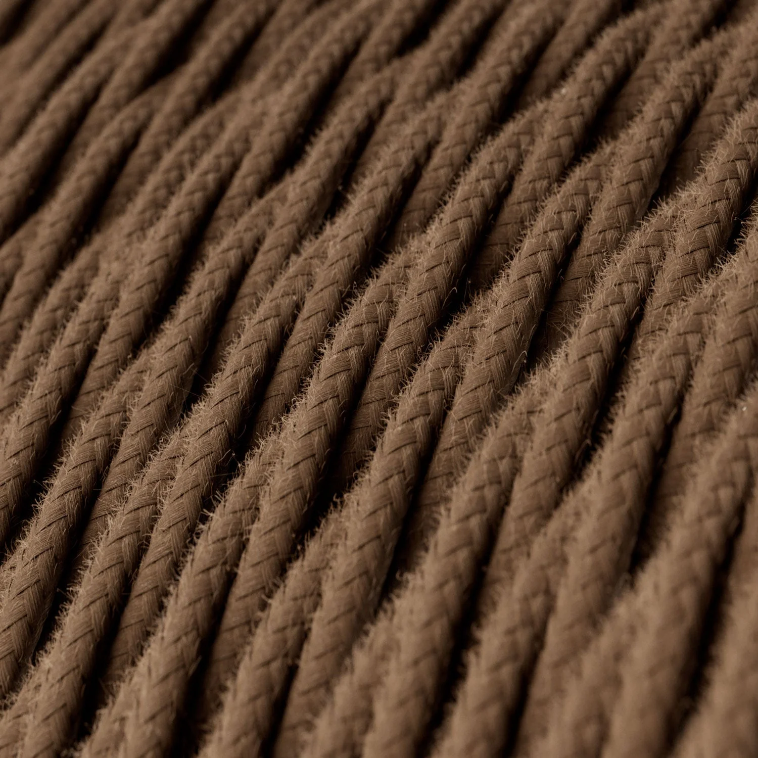Gedrehtes, braunes Baumwoll-Elektrokabel – TC13 - Image 2