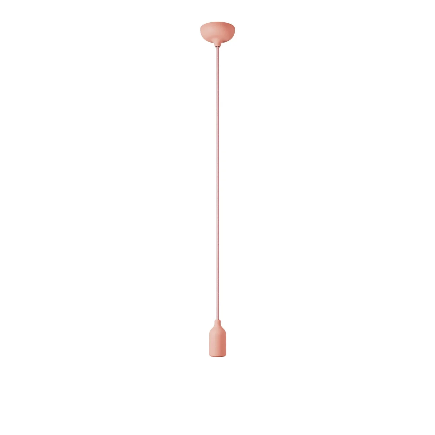 Bunte Silikon-Pendelleuchte mit Stoffkabel – Lachs