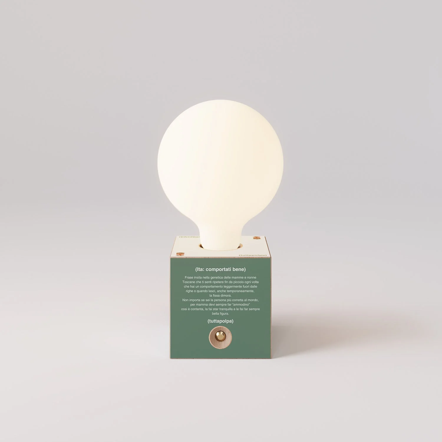 Kabellose Batterie-Lampe Cabless03 „Fai ammodino“ mit Glühbirne in Porzellanoptik - Tuttapolpa - Image 4