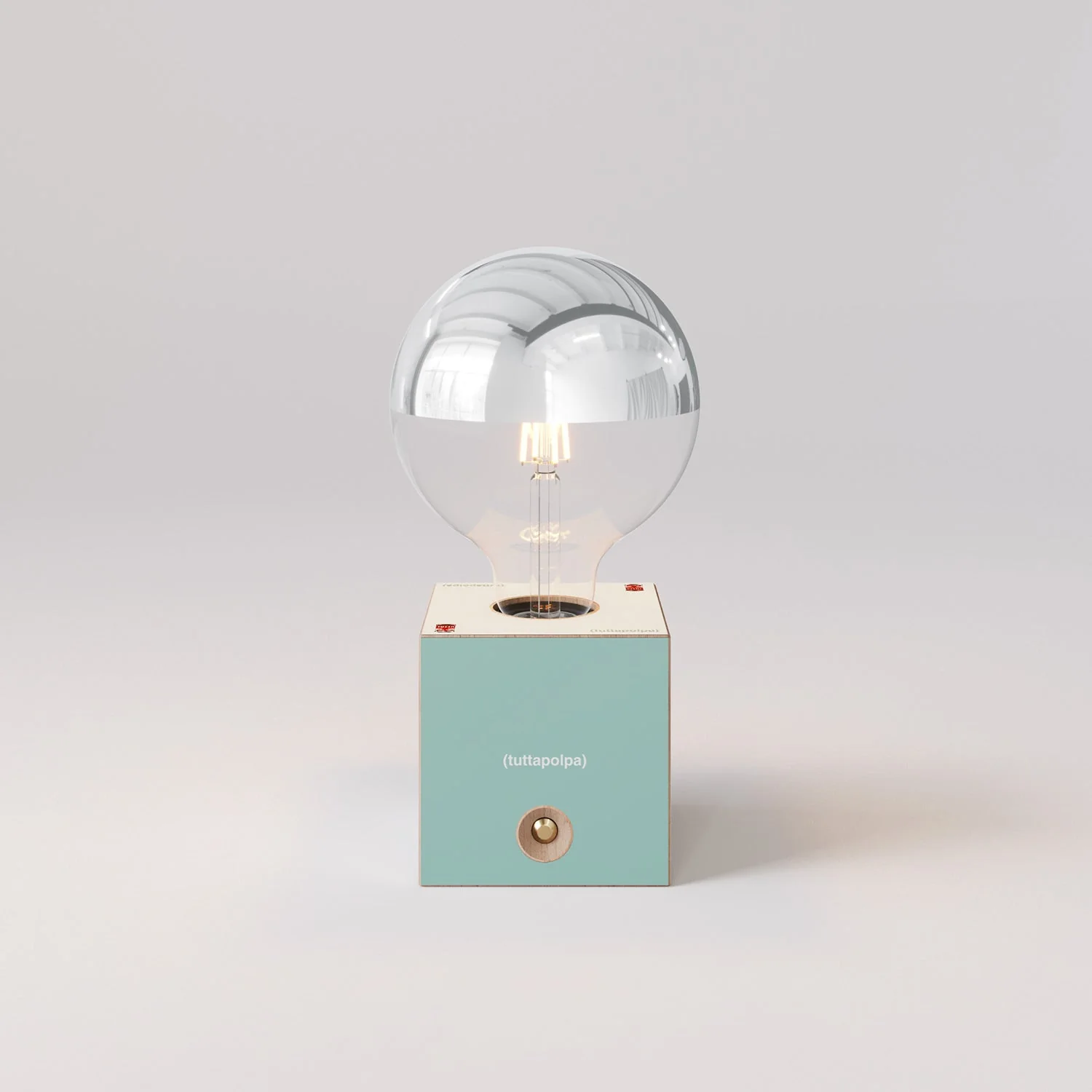 Kabellose Batterie-Lampe Cabless03 „Pensati all’Elba“ mit halbglänzender Glühbirne in Silberkugel-Optik - Tuttapolpa - Image 4