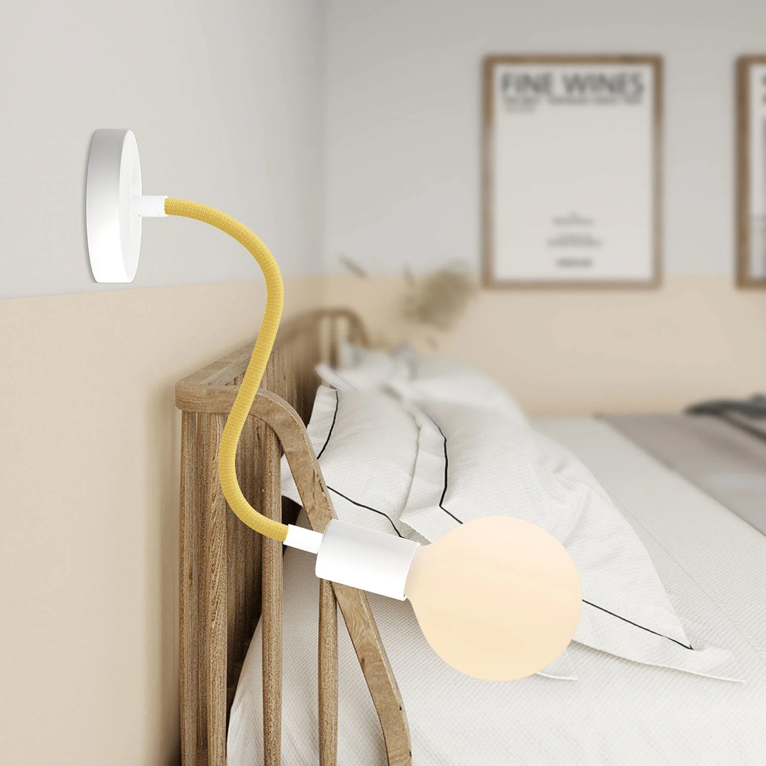Creative Flex Set flexibles Rohr mit Stoffummantelung RM79 Senf und Metallenden - Image 3