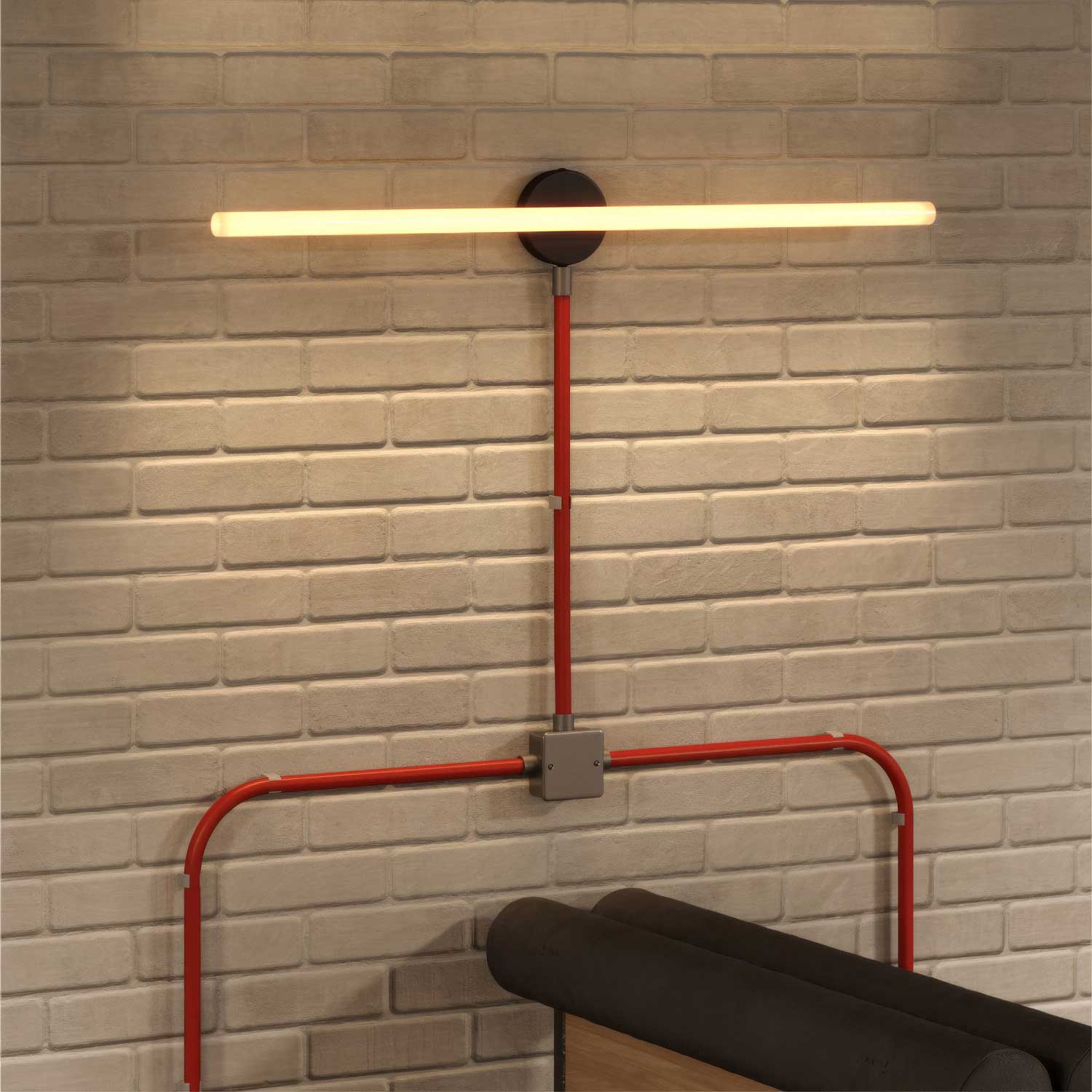 Creative-Tube Flexrohr, rotes Rayon RM09, Stoffummantelt, 20 mm Durchmesser - Image 3