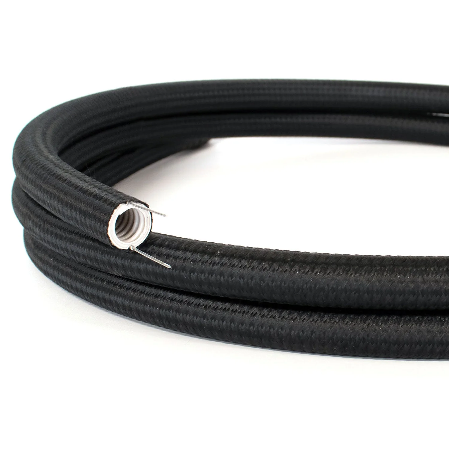Creative-Tube Flexibler Kabelkanal, Rayon-Schwarz RM04 Stoffummantelung, Durchmesser 20 mm