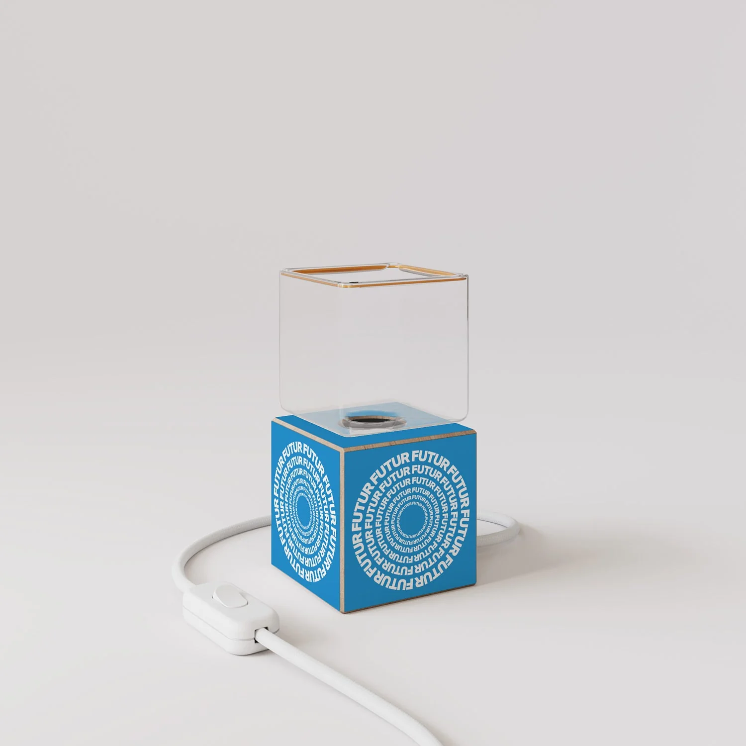 Cubetto Tischlampe mit US-Stecker, „Futur“ Ghost-Glühbirne – Futur Festival - Image 4