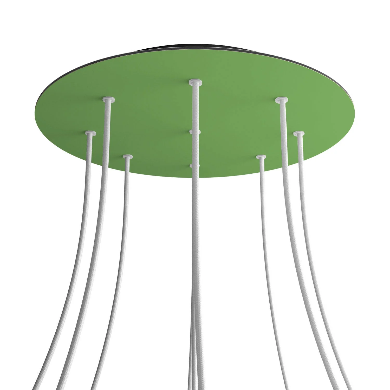Baldachin XXL Rose-One rund, Durchmesser 400 mm mit 9 Löchern und 4 seitlichen Löchern – Wiesen-Grün - Image 8