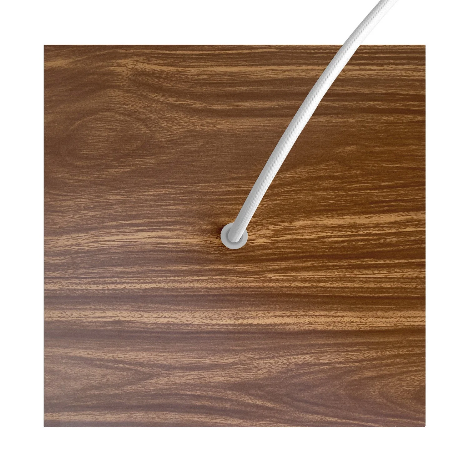 Quadratischer Baldachin Rose-One, 200 mm mit 1 Loch und 4 seitlichen Löchern – Holz - Image 2