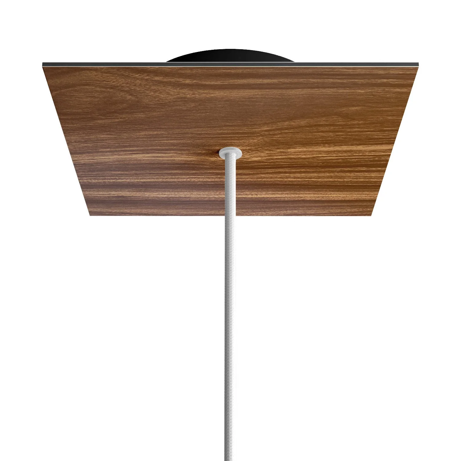 Quadratischer Baldachin Rose-One, 200 mm mit 1 Loch und 4 seitlichen Löchern – Holz - Image 8