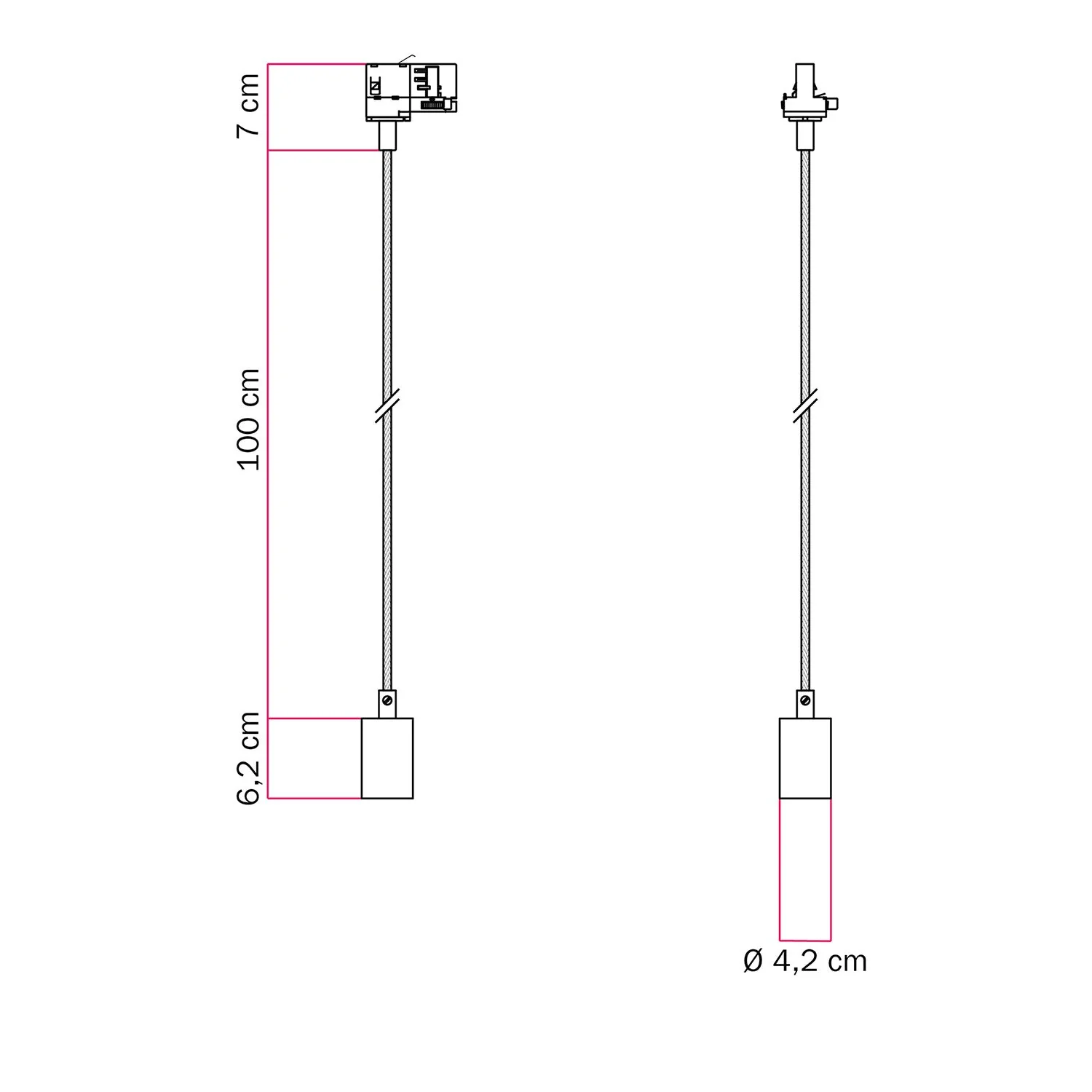Metall-Deckenleuchte für Schienensystem – Weiß - Image 6