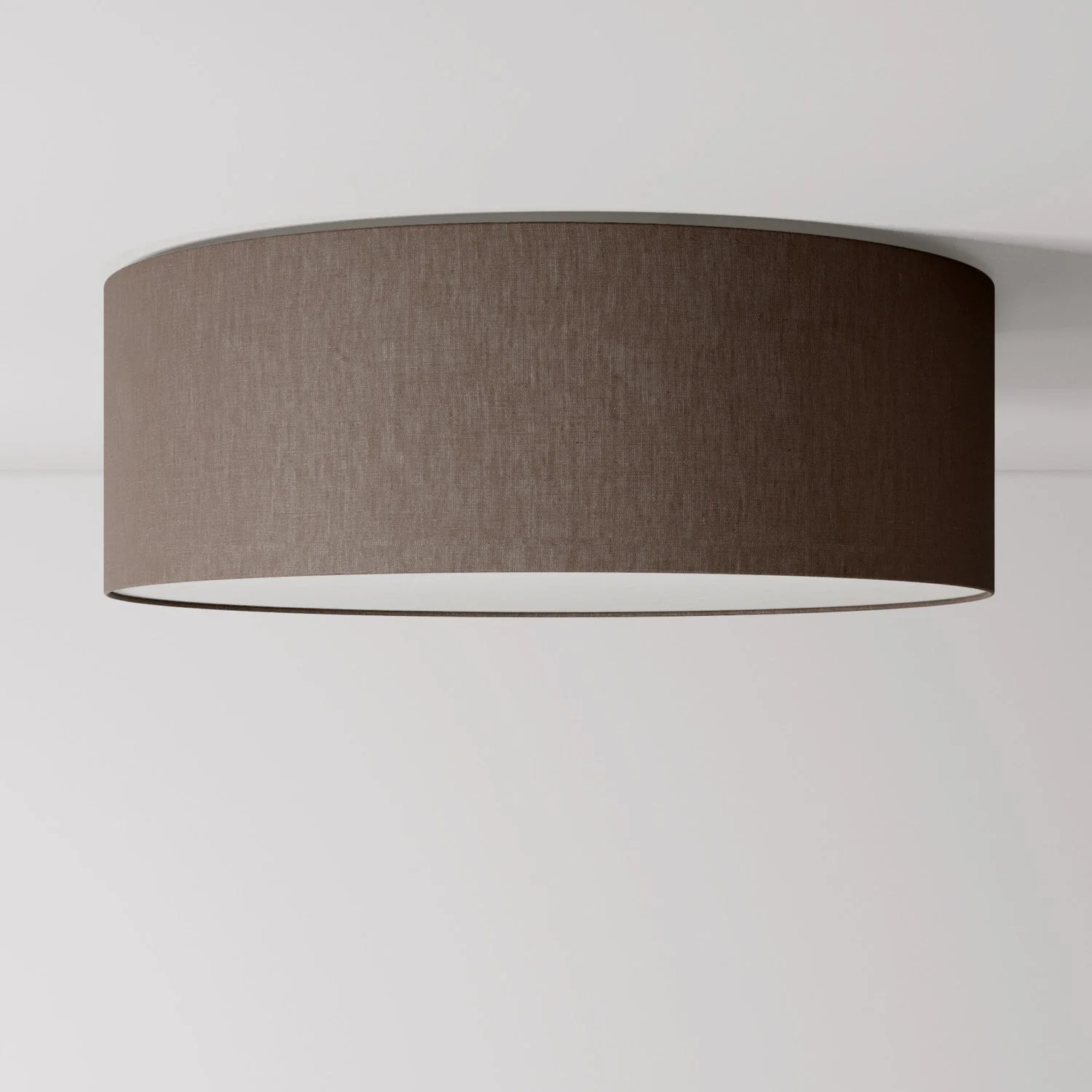 Große Deckenleuchte aus Stoff Large Camelot braun – Made in Italy