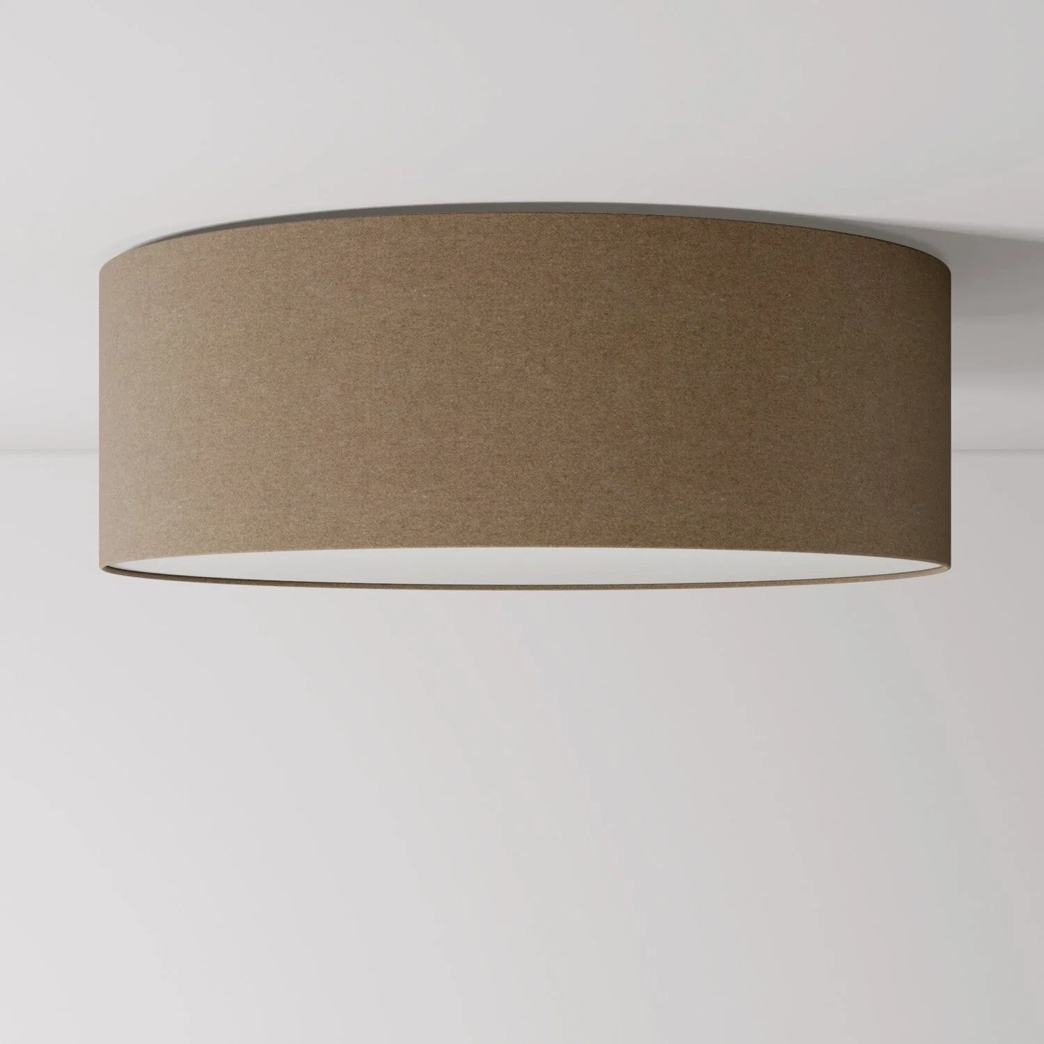 Deckenleuchte aus Stoff Large - Made in Italy - Wolle Braun