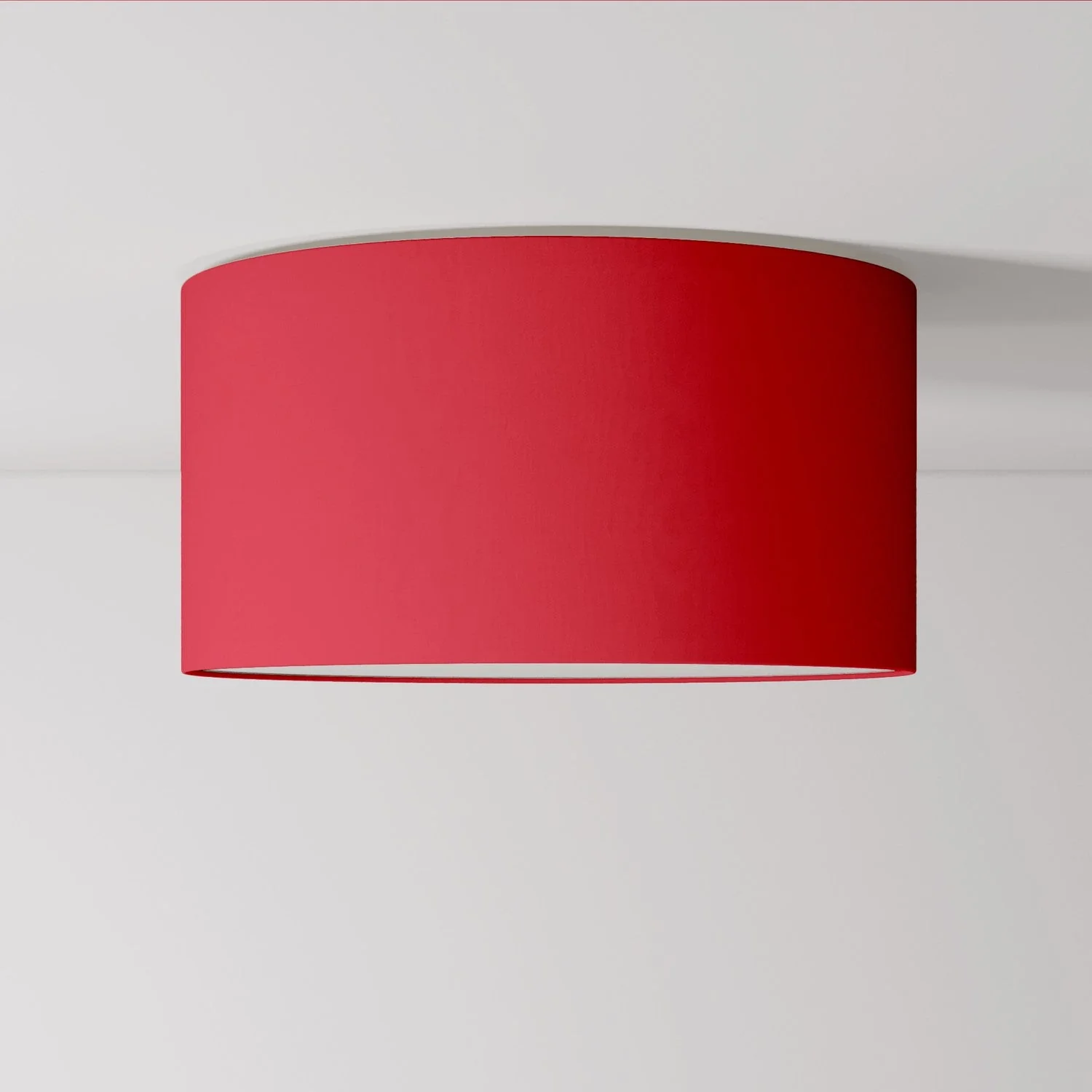 Deckenleuchte aus Stoff Medium – Made in Italy – Roter Feinstoff