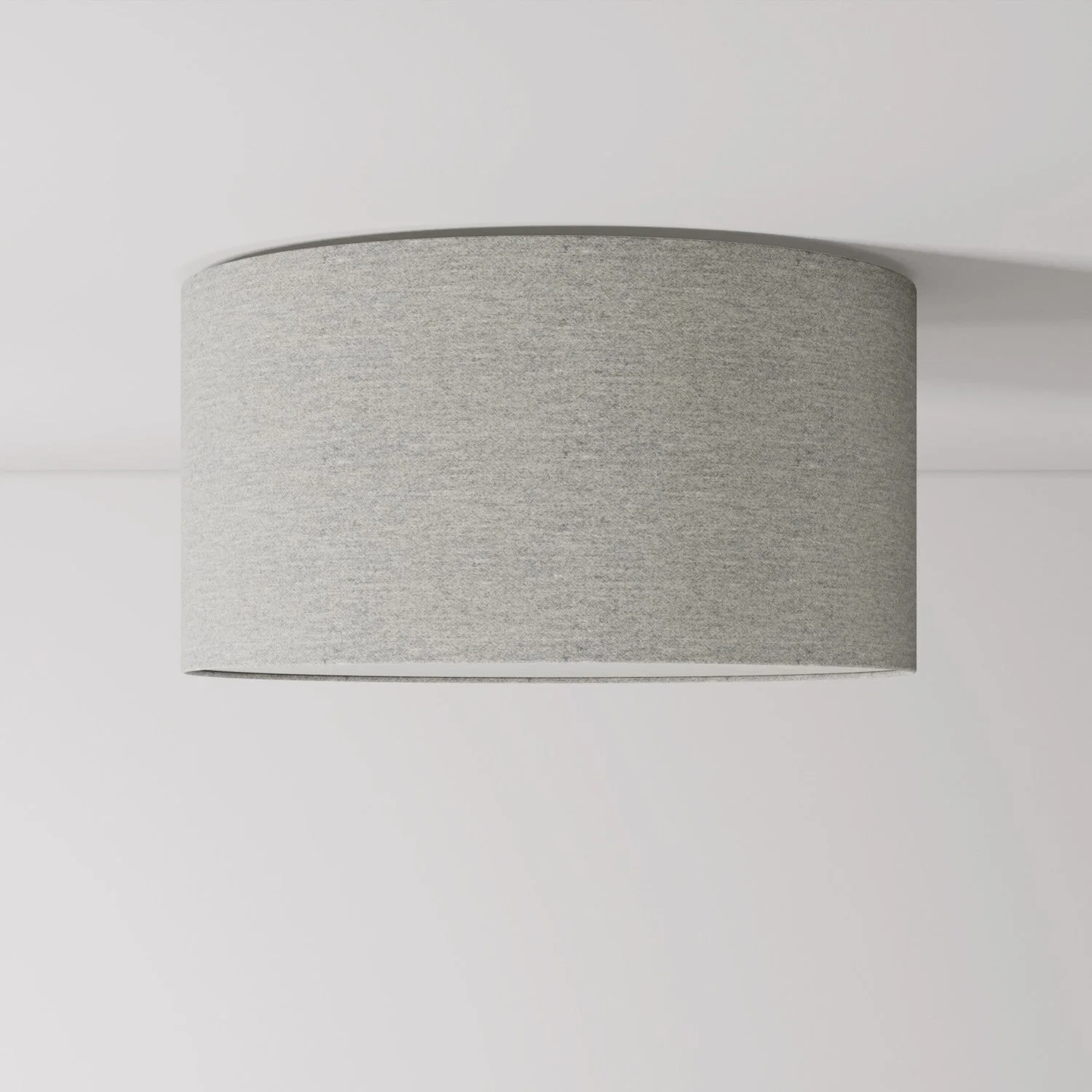 Deckenleuchte aus Stoff Medium – Made in Italy – Hellgraue Wolle