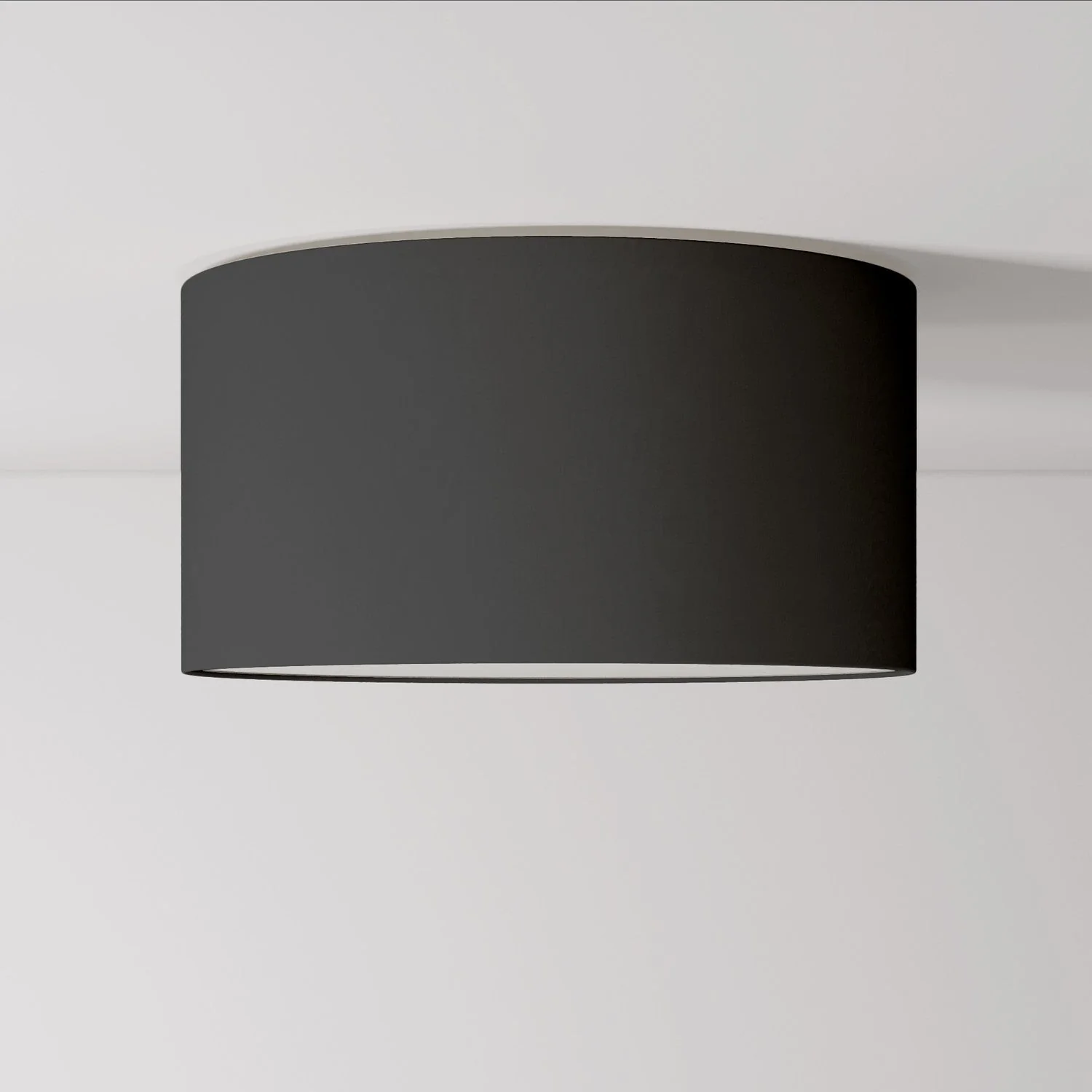 Deckenleuchte aus Stoff Medium Leinen Anthrazit - Made in Italy