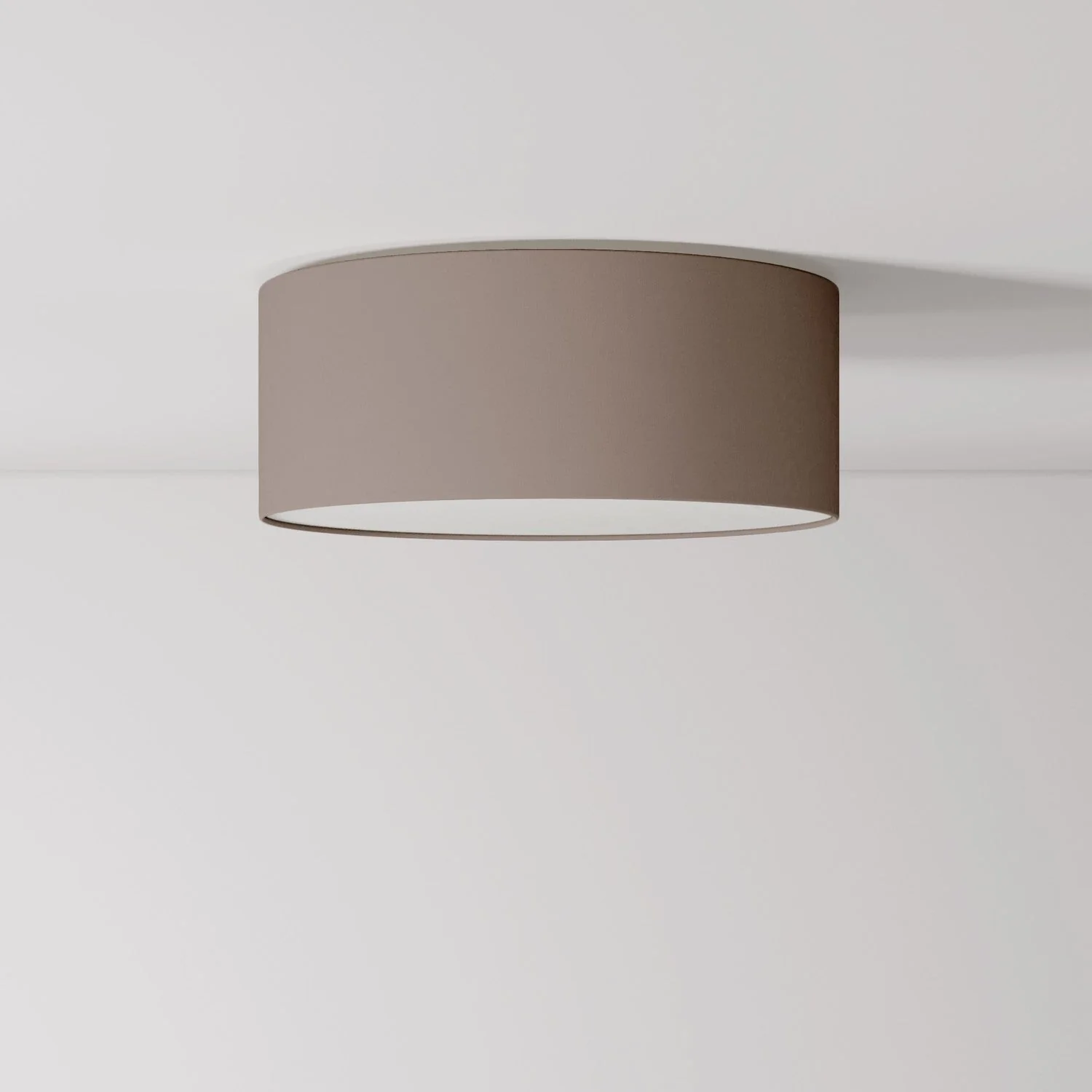 Stoff-Deckenleuchte Small Arenal Asche – Made in Italy