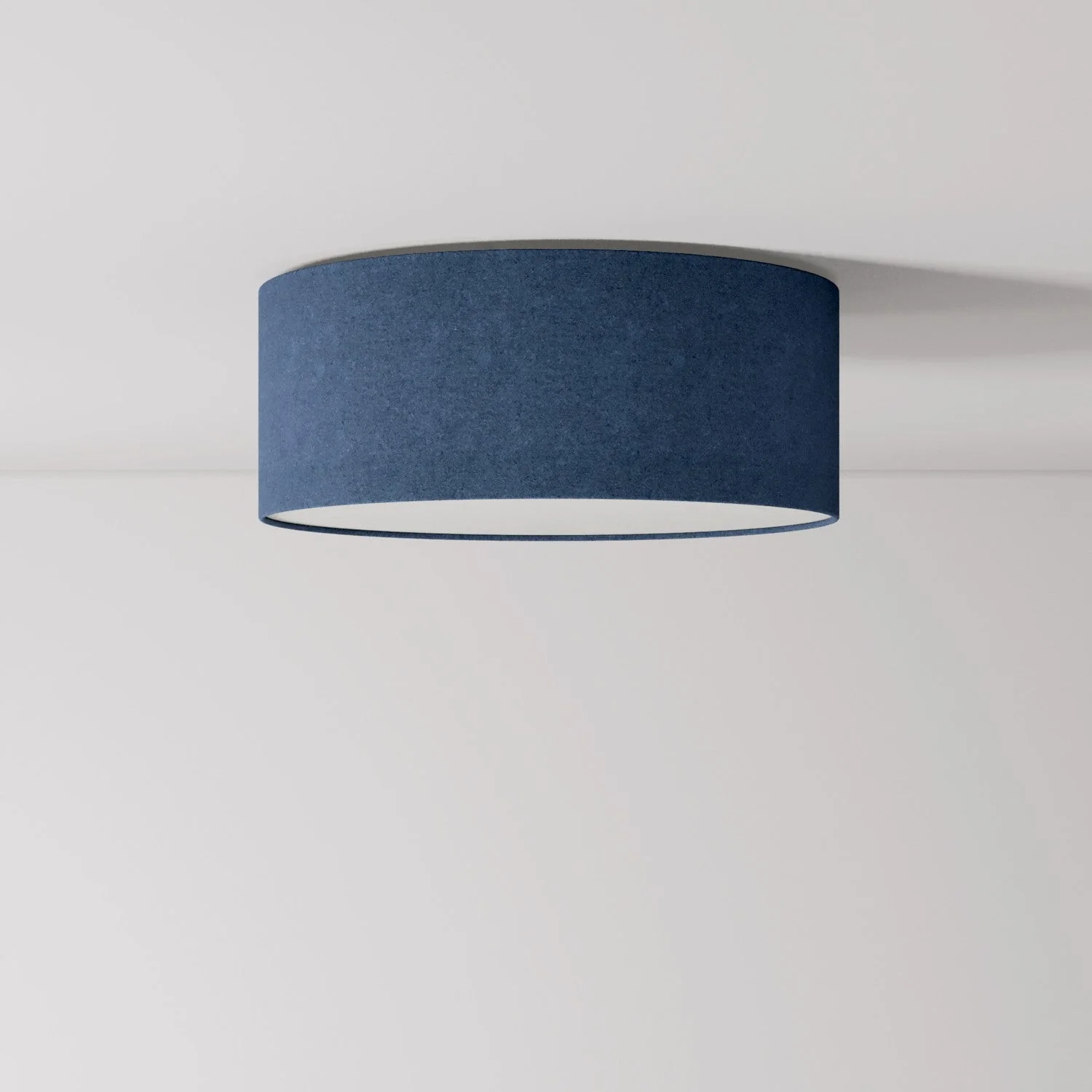 Deckenleuchte aus Stoff Small - Made in Italy - Blaue Wolle