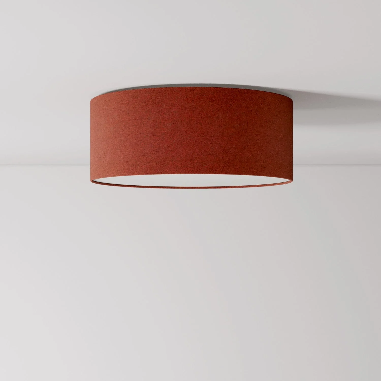 Deckenleuchte aus Stoff Small – Made in Italy – Wolle Arancione