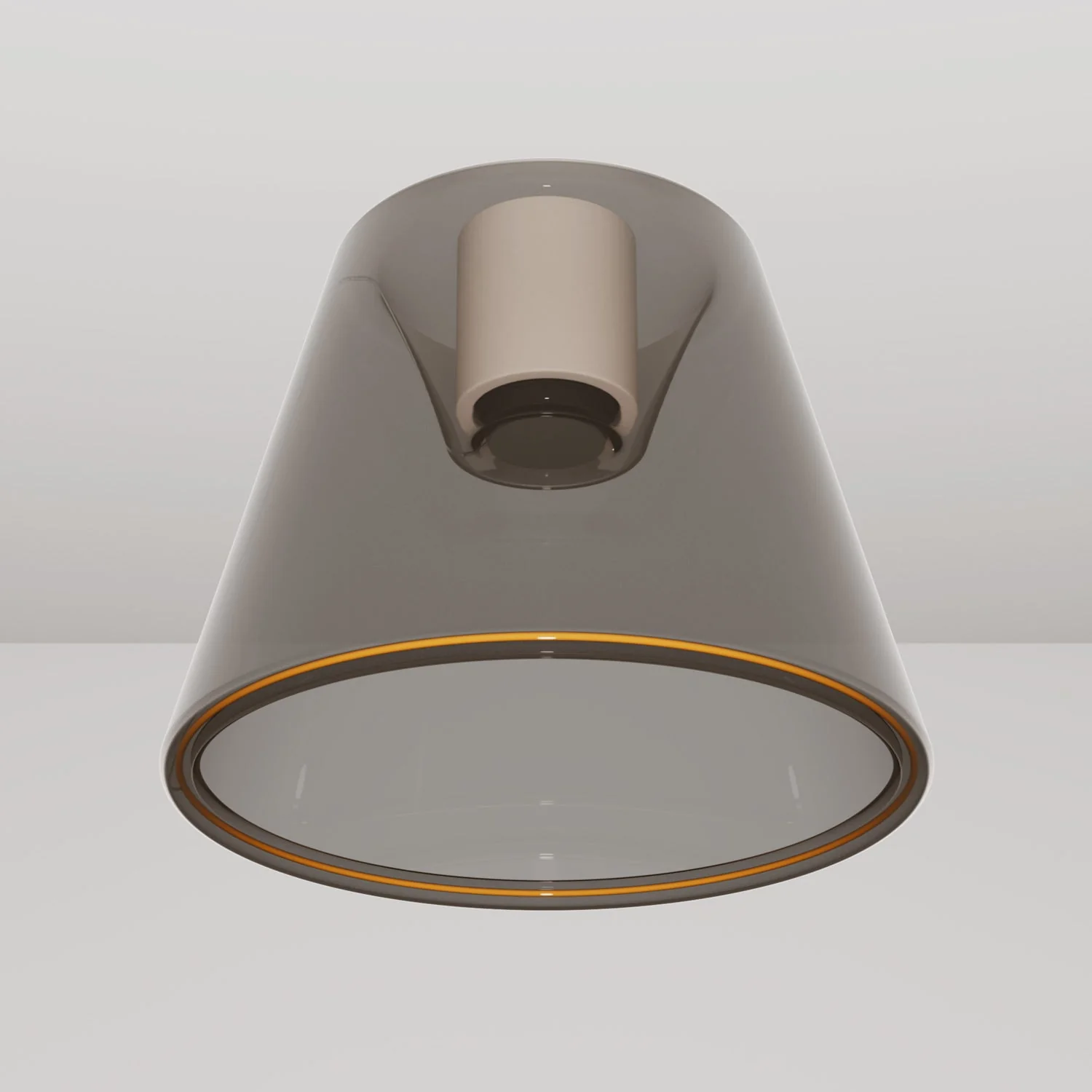 Design-Deckenleuchte mit Ghost-Glühbirne in smoky Kegelform - Weiß - Image 4