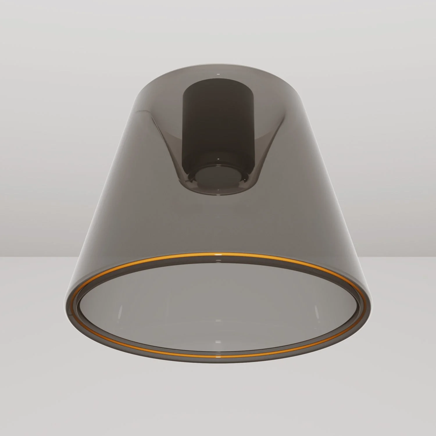 Design-Deckenleuchte mit Glühbirne Ghost in konischer Smoky-Form – Schwarz - Image 4