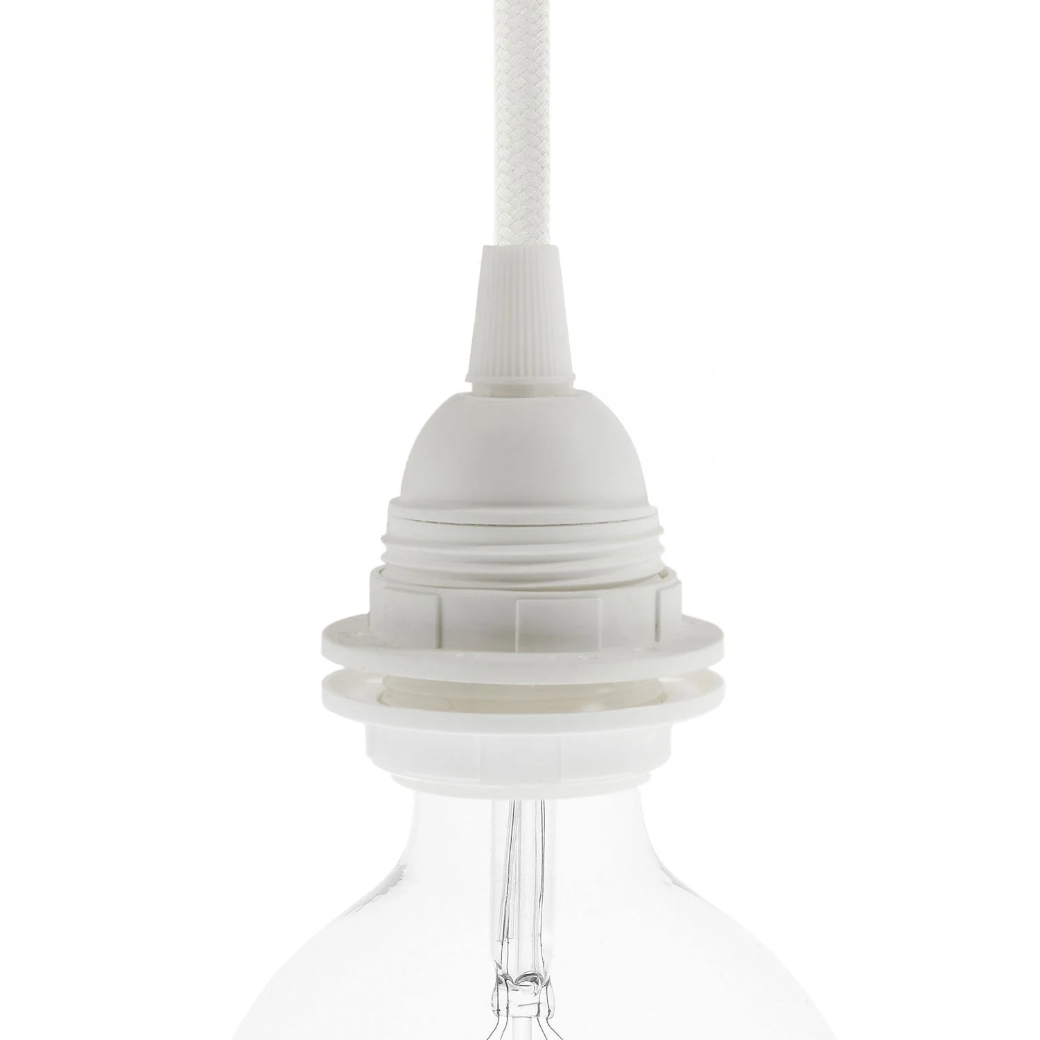 Doppelhülse Thermoplast E26 Lampenfassung-Set – Weiß