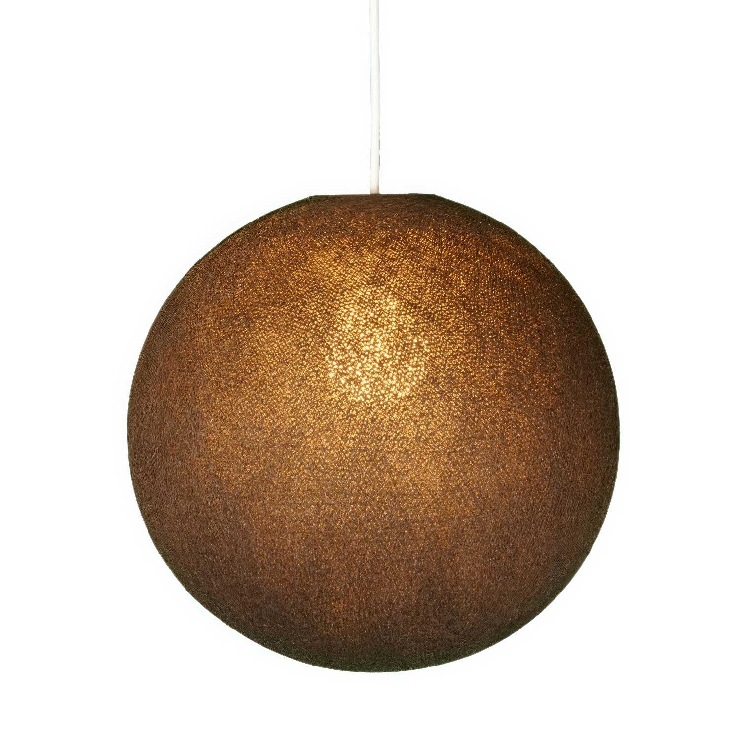 Sfera-Lampenschirm aus 100 % handgefertigtem Garn – Polyester Schokolade - Image 2