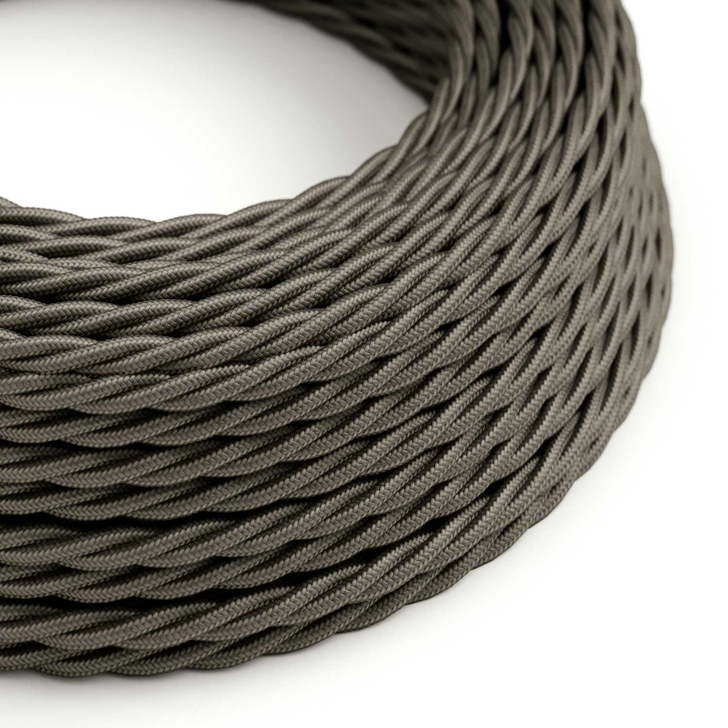 Geflochtenes Textilkabel in Dunkelgrau – Das Original von Creative Cables, ideal für edle Leuchten – TM26
