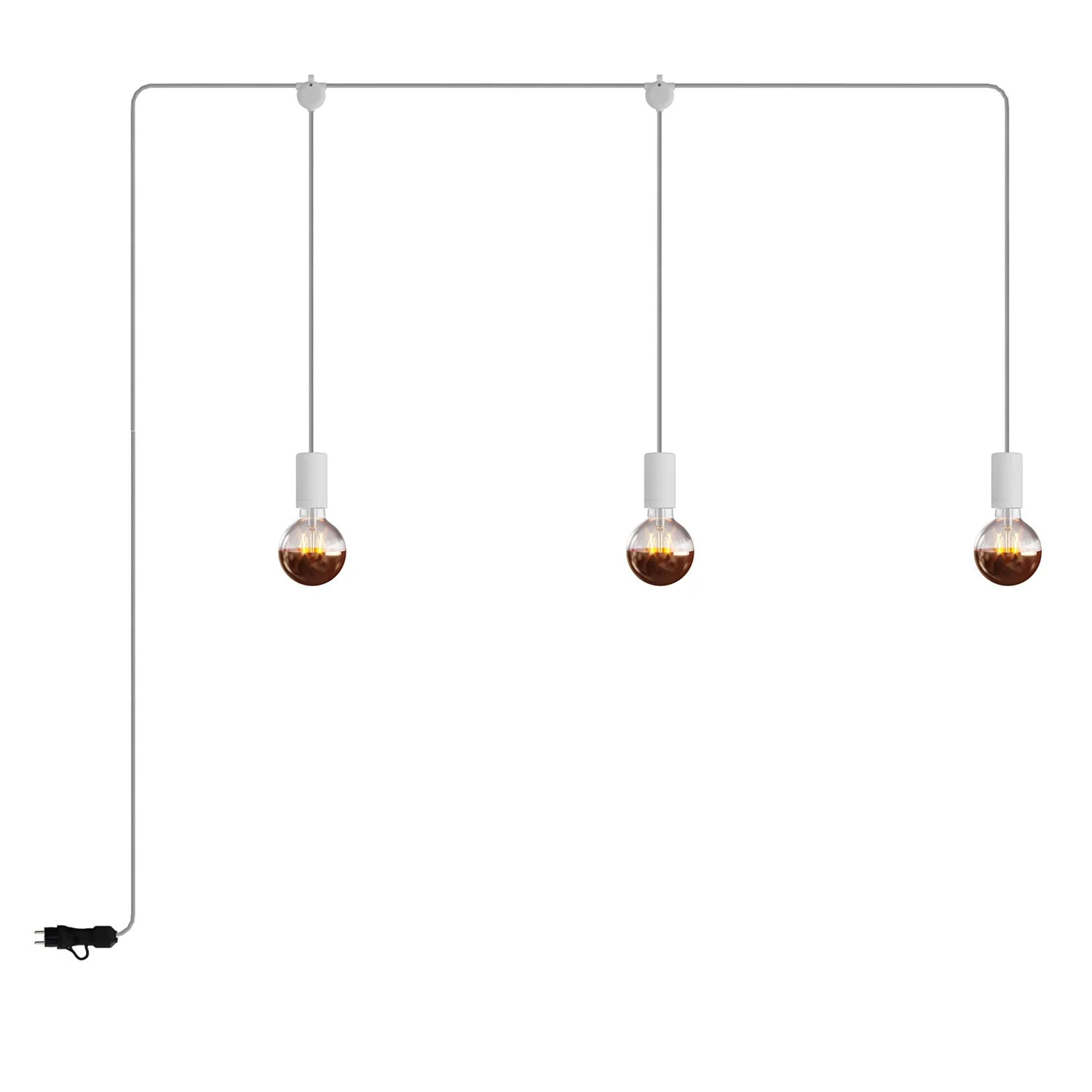 E-Snake Modulair tragbare Outdoor-Lampe IP65 mit 3 Lichtern – Weiß