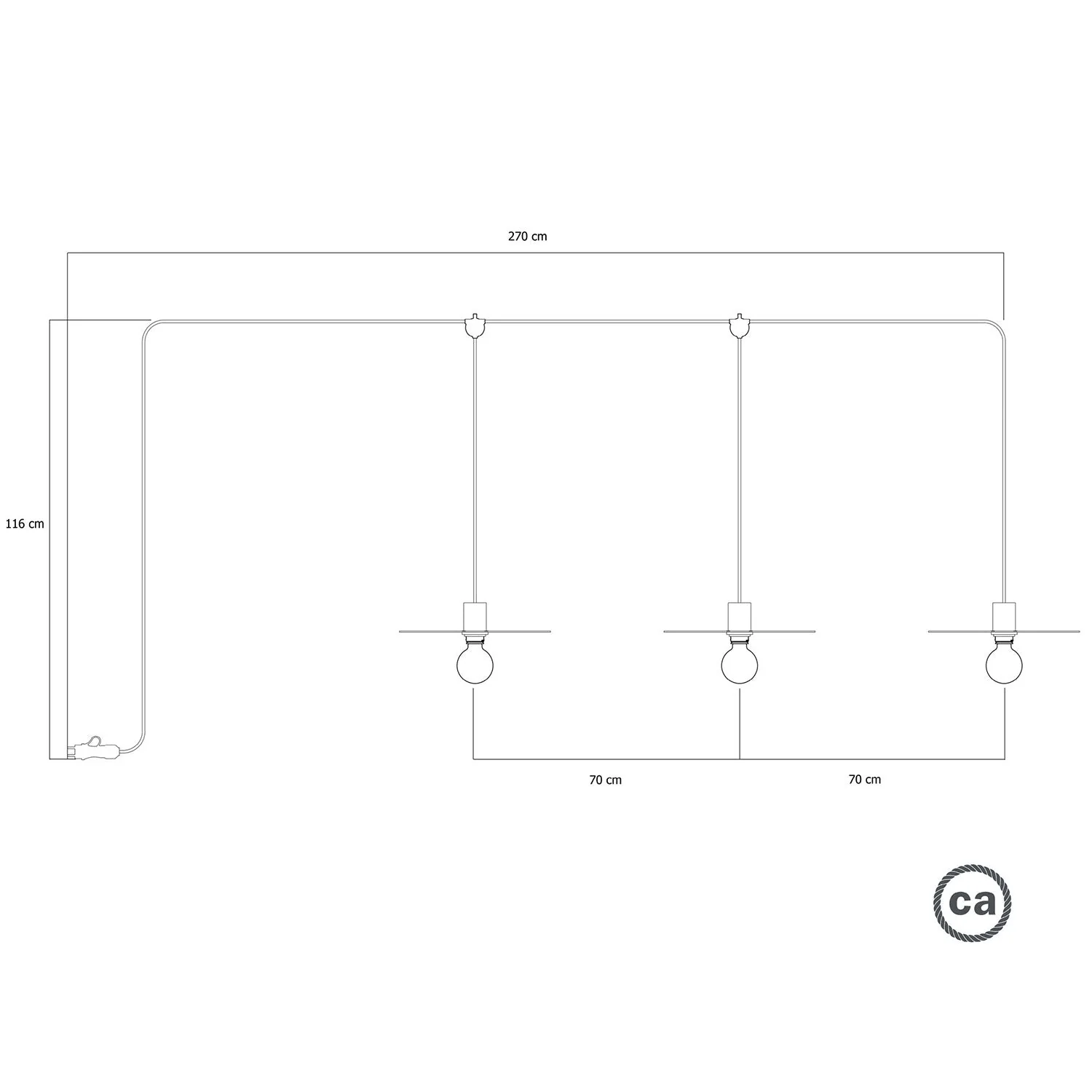 E-Snake Modulair IP65 Außenleuchte, tragbar, mit 3 Lichtquellen und Lampenschirmen – Schwarz - Image 5
