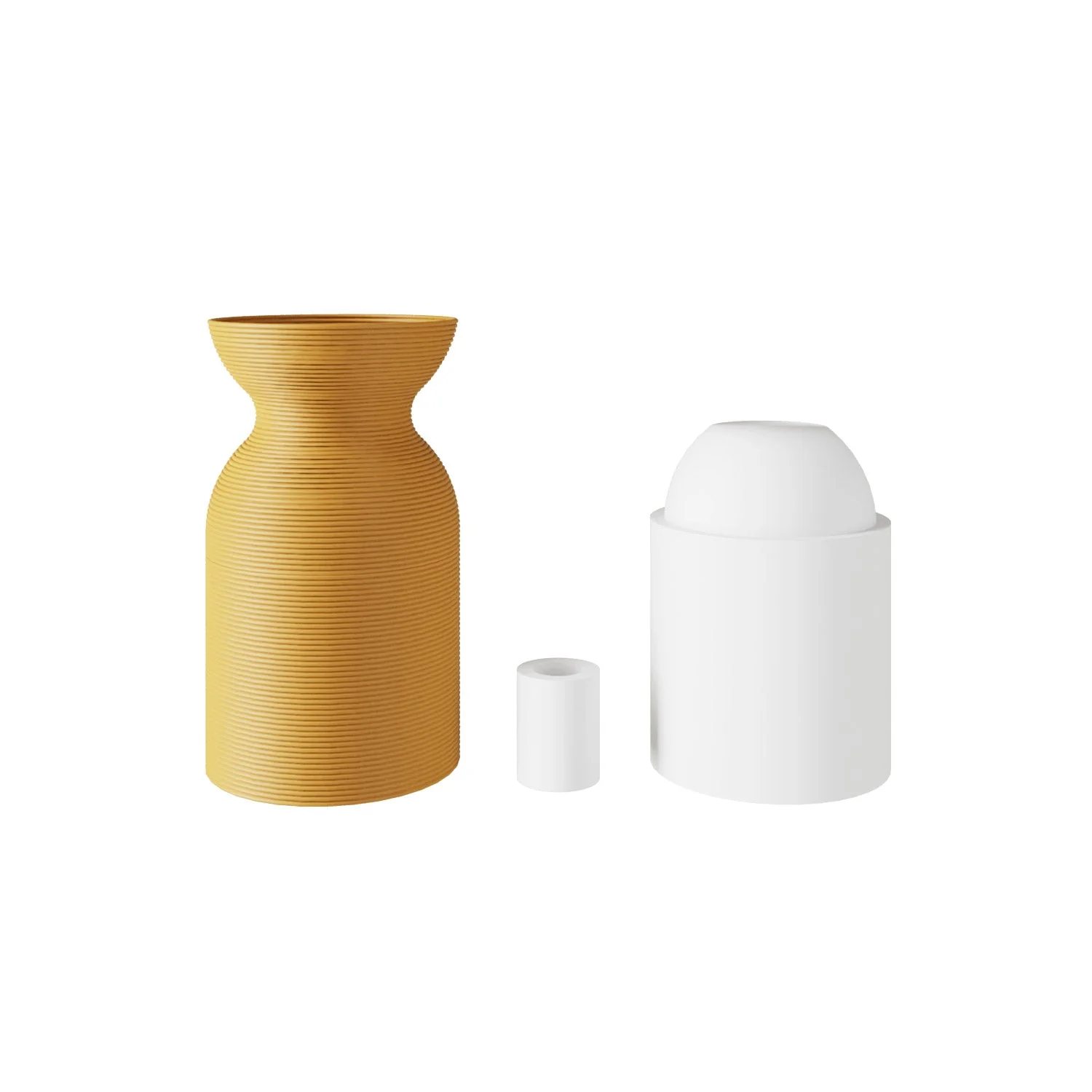 E26-Fassungsset aus recyceltem Kunststoff aus dem 3D-Druck – Ocker - Image 2