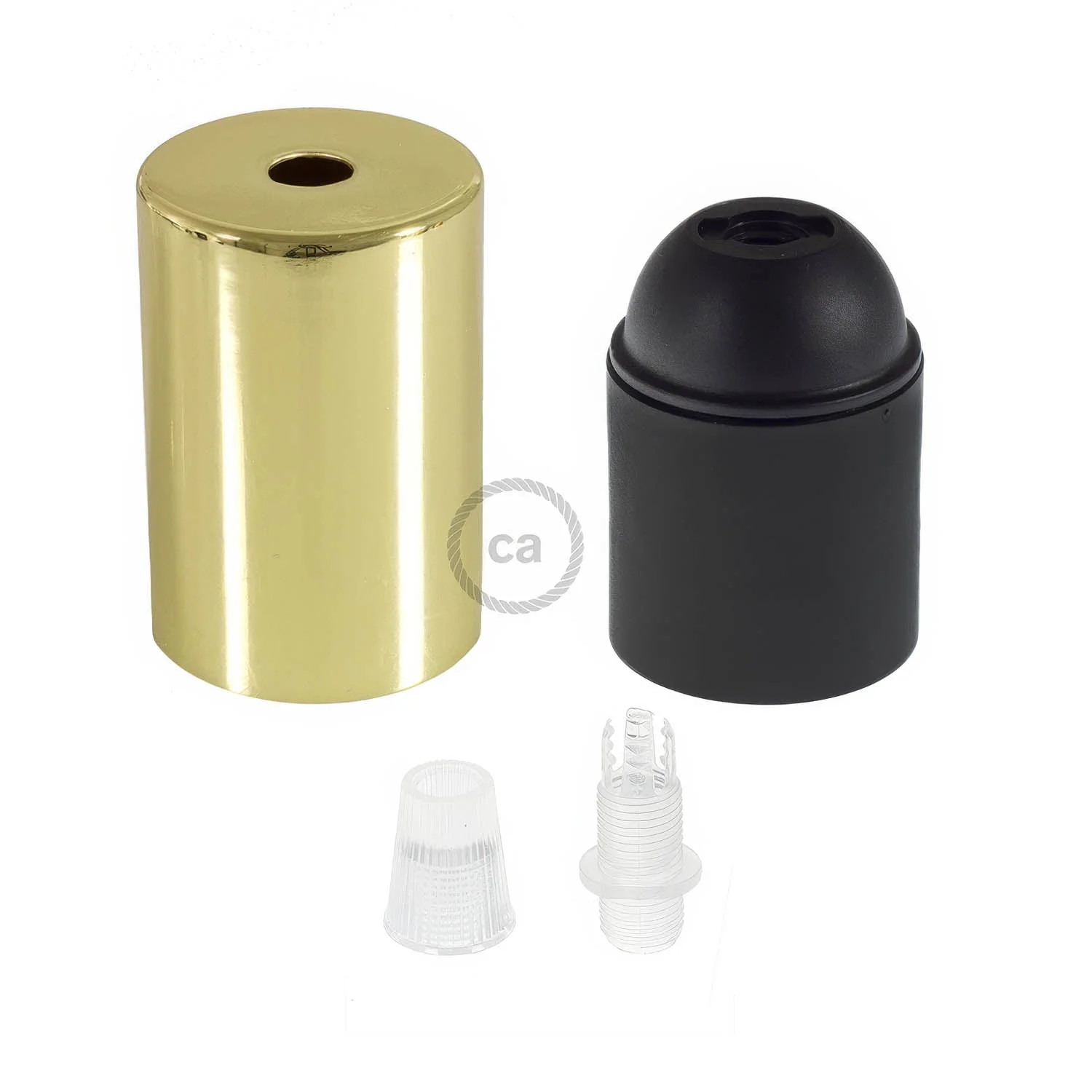 Flat Top Metallfassung Kit UL E26 – Messing - Image 2