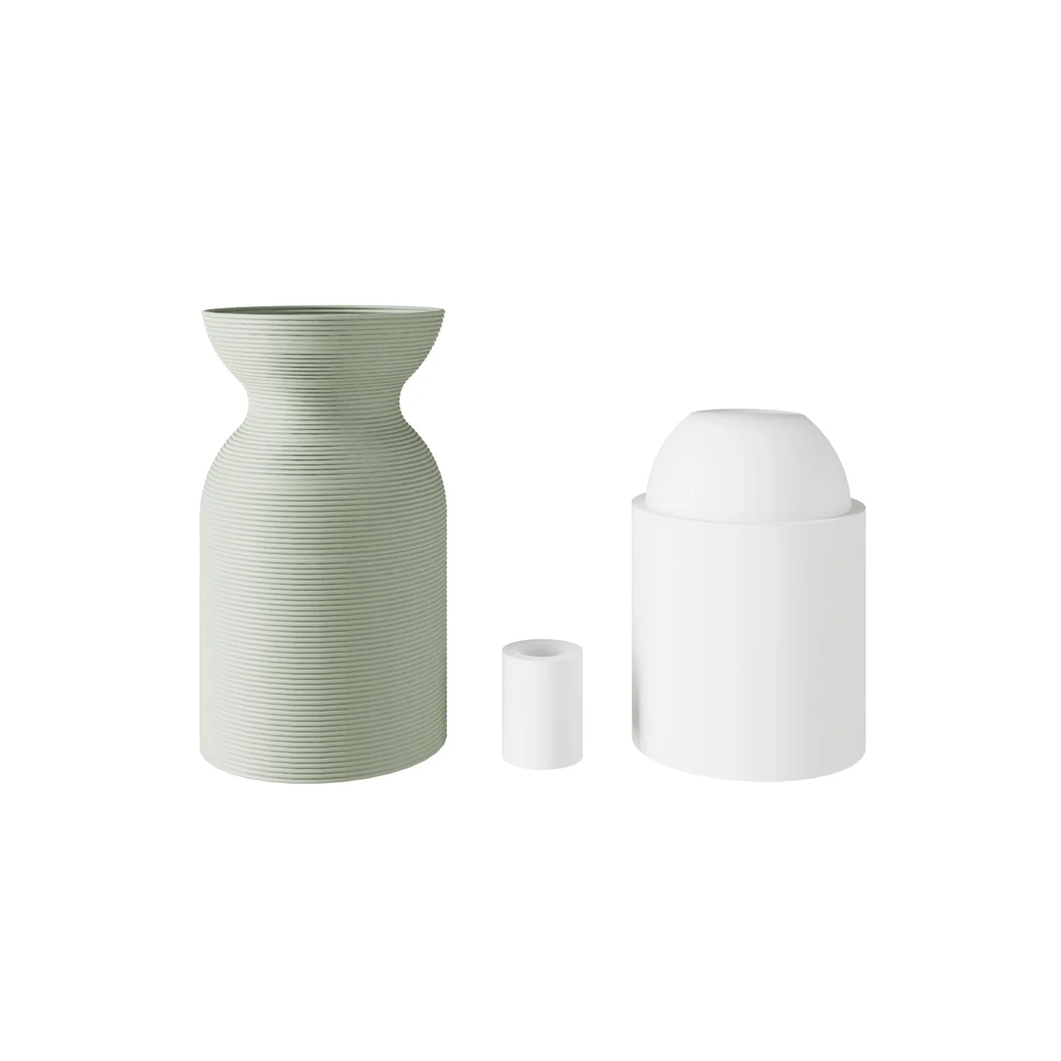 Fassungskit E27 aus recyceltem Kunststoff mit 3D-Druck – Salbeigrün - Image 2