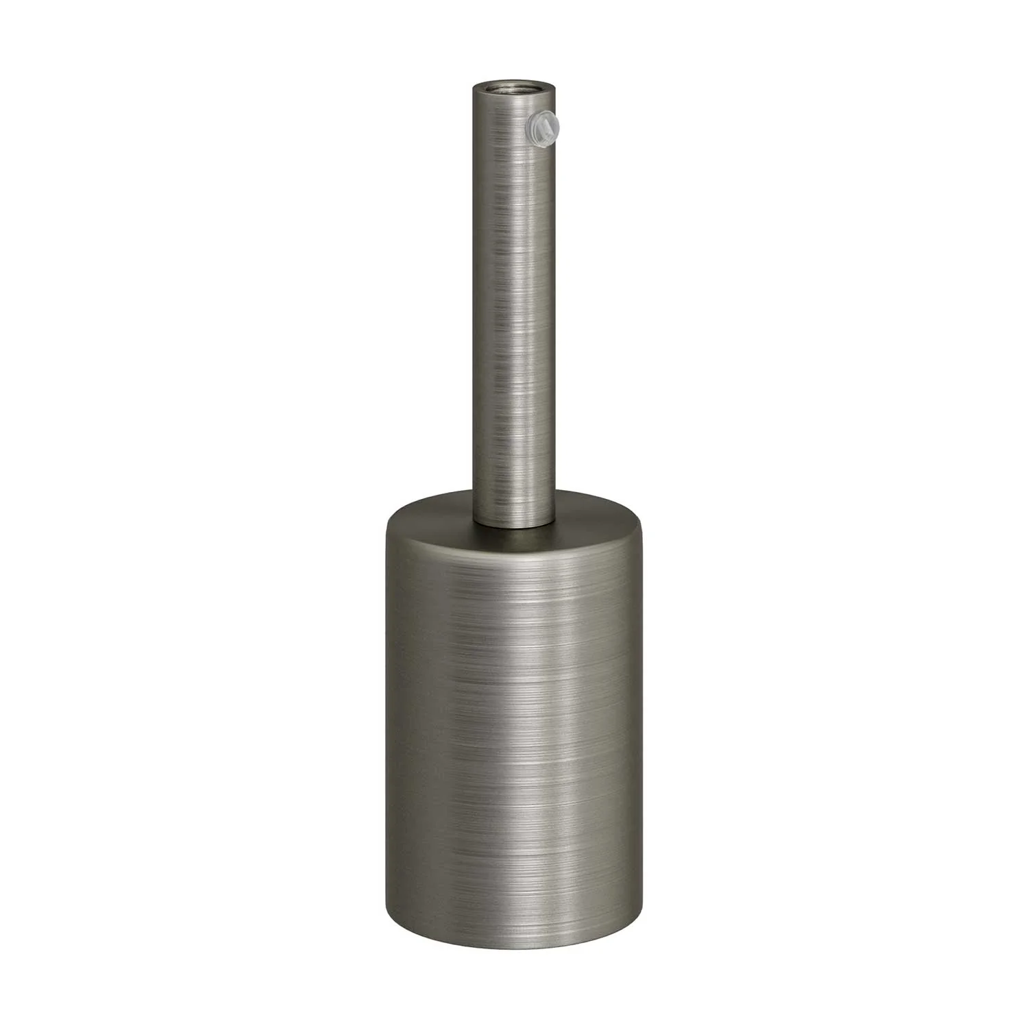 Zylindrisches E27-Lampenfassungskit aus Metall mit 7 cm Zugentlastung - Satiniertes Titan - Image 3