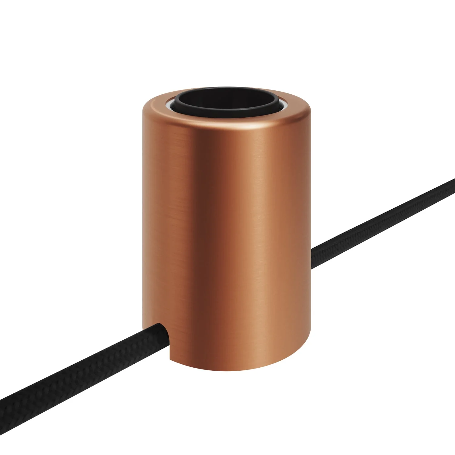 Wand- oder Deckenfassung E27 Spostaluce aus Metall – Satin-Kupfer