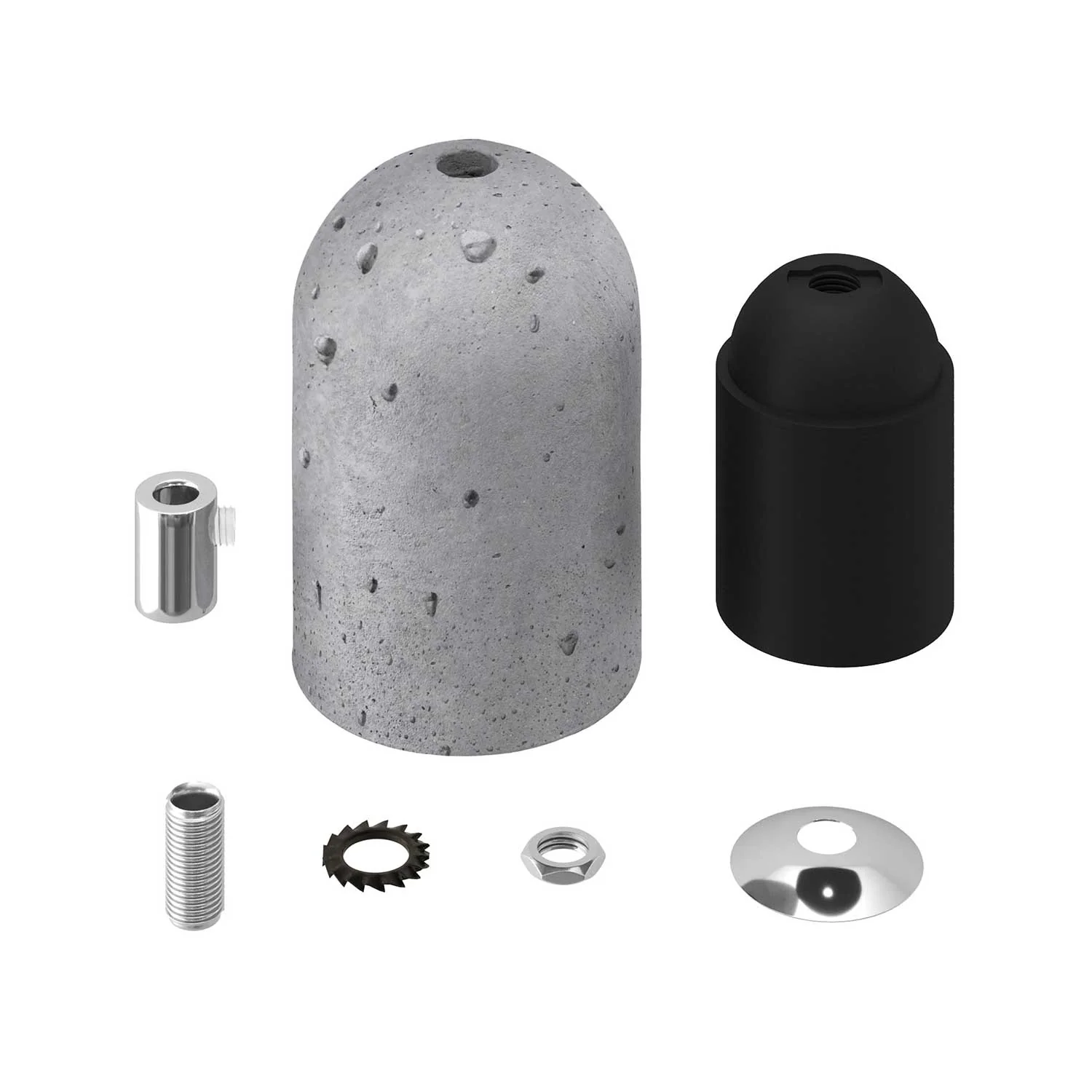 Kit Lampenfassung E27 aus Beton – Heller Beton - Image 2