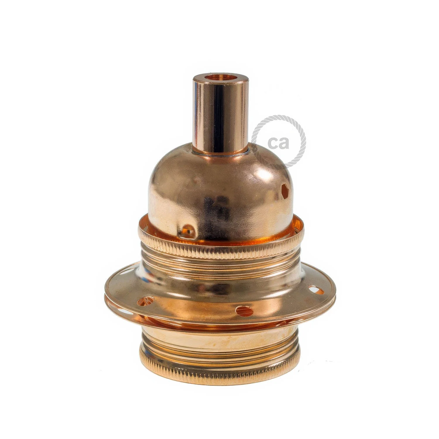 E27-Lampenfassungs-Kit aus Metall mit Doppelring für Lampenschirm – Kupfer - Image 6