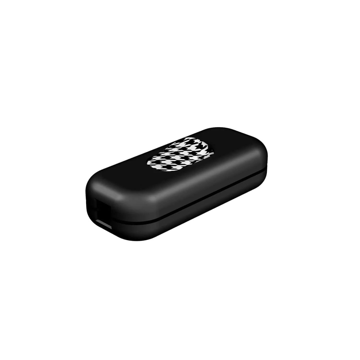 Schwarzer einpoliger Creative Switch-Leitungsschalter und Pied de Poule-Drucktaster - Image 2