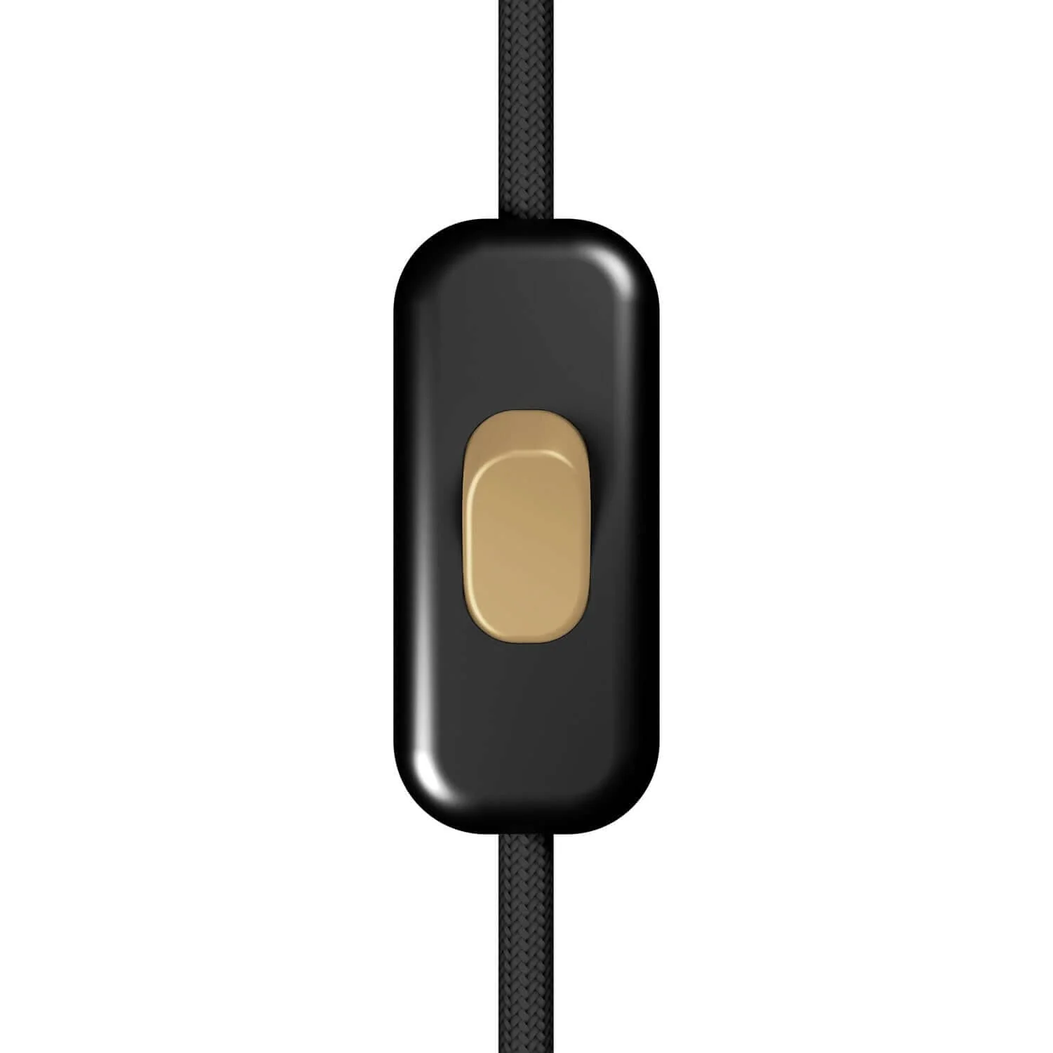 Unipolarer Creative Switch Kipp-Schalter Schwarz mit Bronze-Taster
