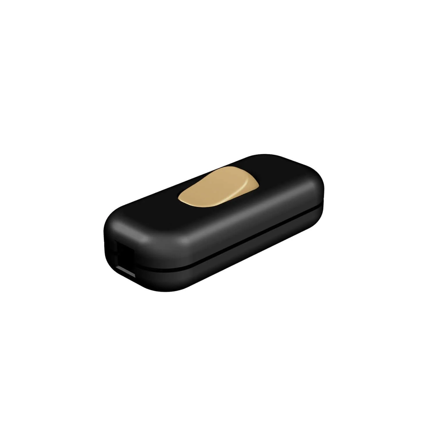 Unipolarer Creative Switch Kipp-Schalter Schwarz mit Bronze-Taster - Image 2