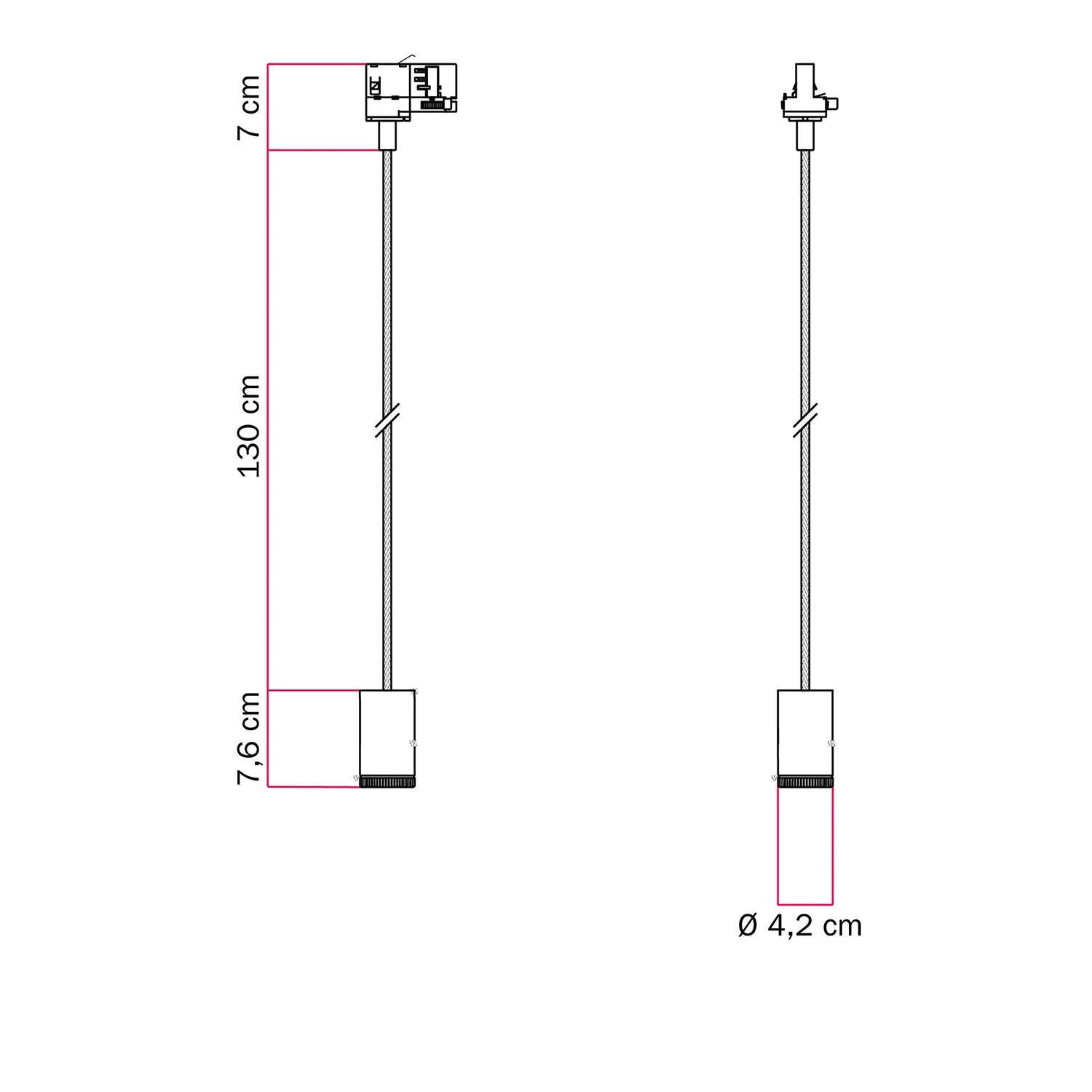 Mini-Scheinwerfer GU1d0 für Schienensystem – Satiniertes Kupfer - Image 6
