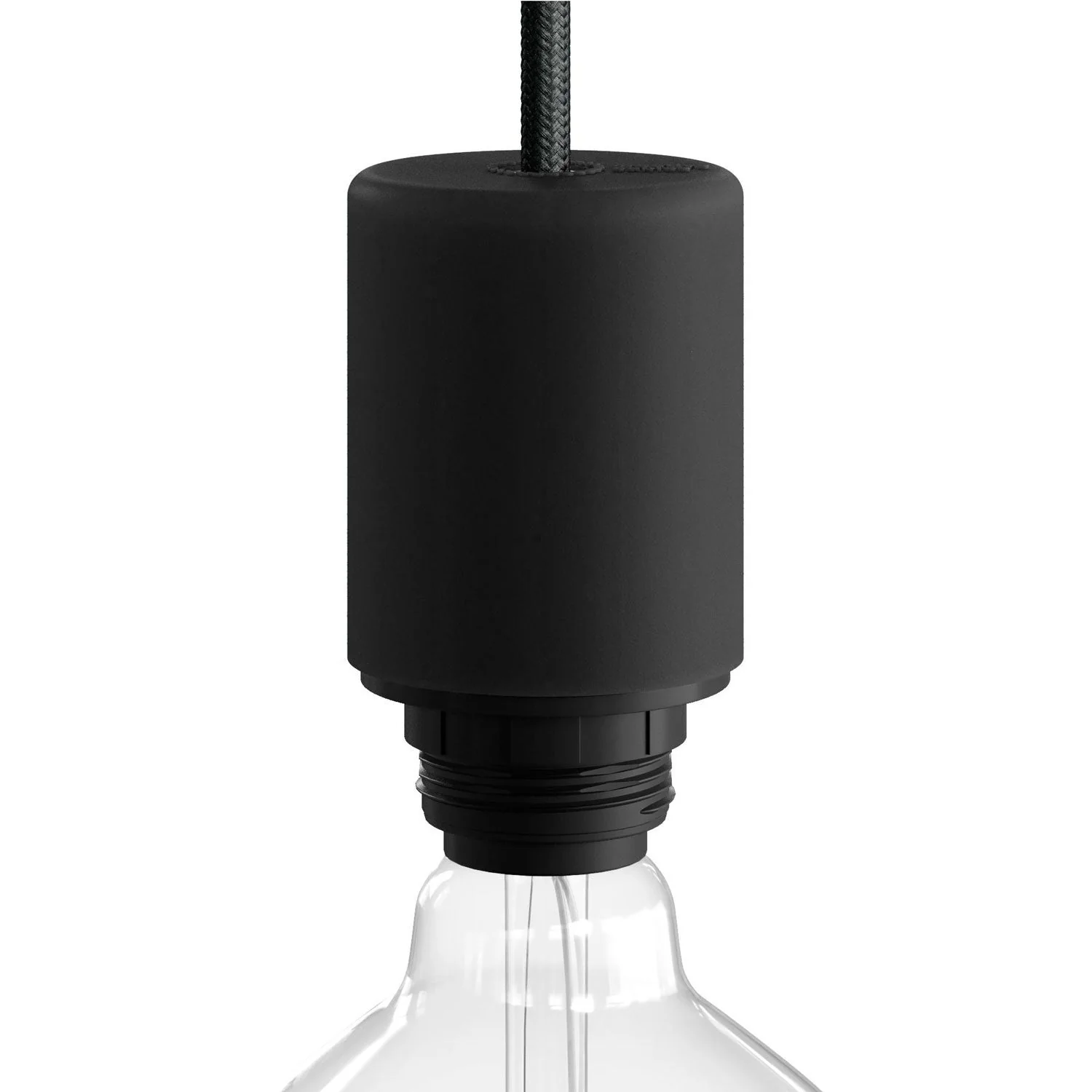 EIVA ELEGANT, E26 Silikon-Lampenfassungs-Kit für Lampenschirme – geeignet für Feuchträume – Schwarz