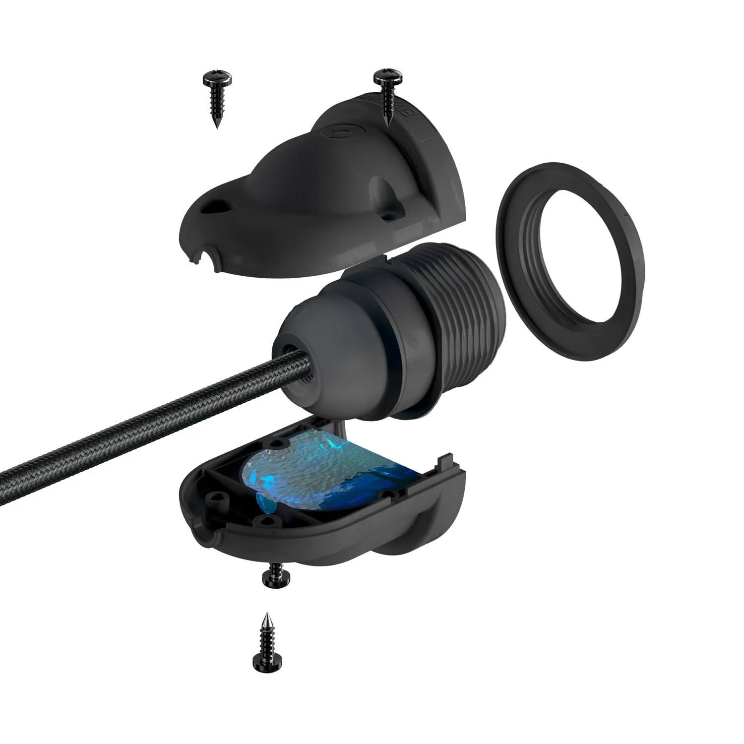 EIVA ELEGANT, Lampenfassung-Kit für Außenbereich E27 IP65 aus Silikon für Modulair-System - Weiß - Image 7